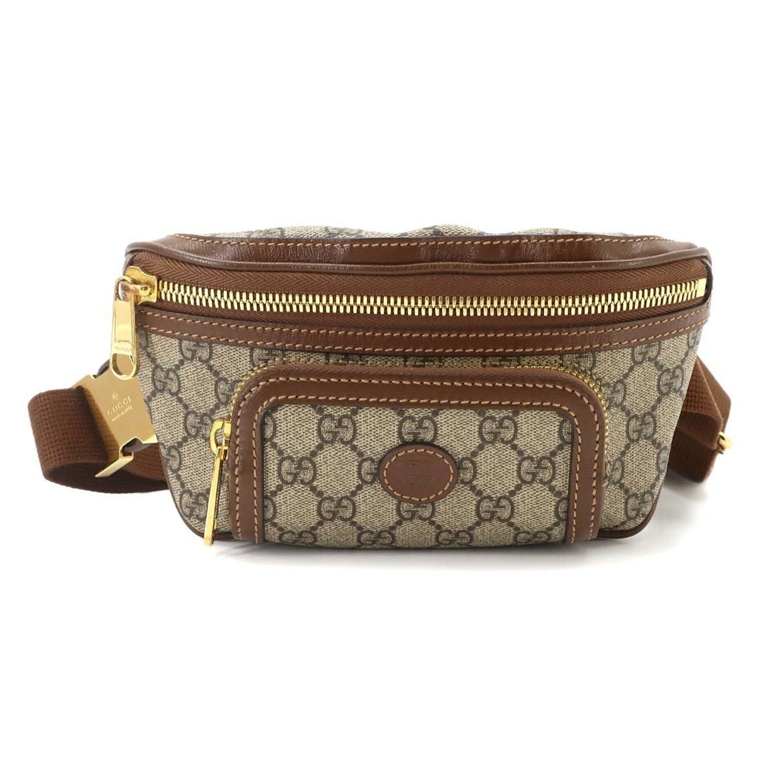 Gucci Supreme Leather Fanny Pack Gg: Gucci Supreme Leather Fanny Pack Gg Gucci Supreme Leather Fanny Pack Gg features GG Supreme, Leather material, and a 13.5cm x 23.5cm x 4cm size. This fanny pack is made from high-quality GG Supreme
