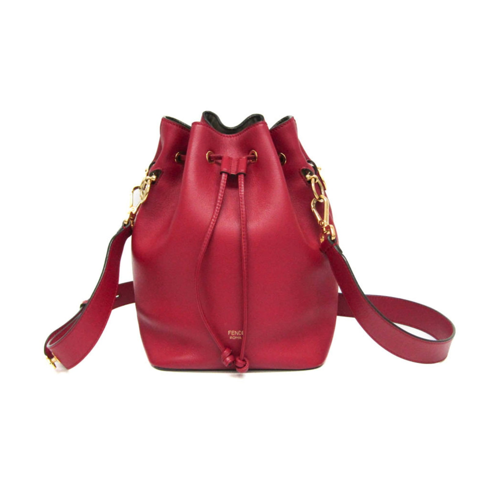 Shoulder Bag Leather: Shoulder Bag Leather The Fendi Mon Tresor 8BT298 Shoulder Bag is a stylish and sophisticated leather handbag from Italy, featuring a striking red color and a sleek design. Measuring 25cm x 17cm x