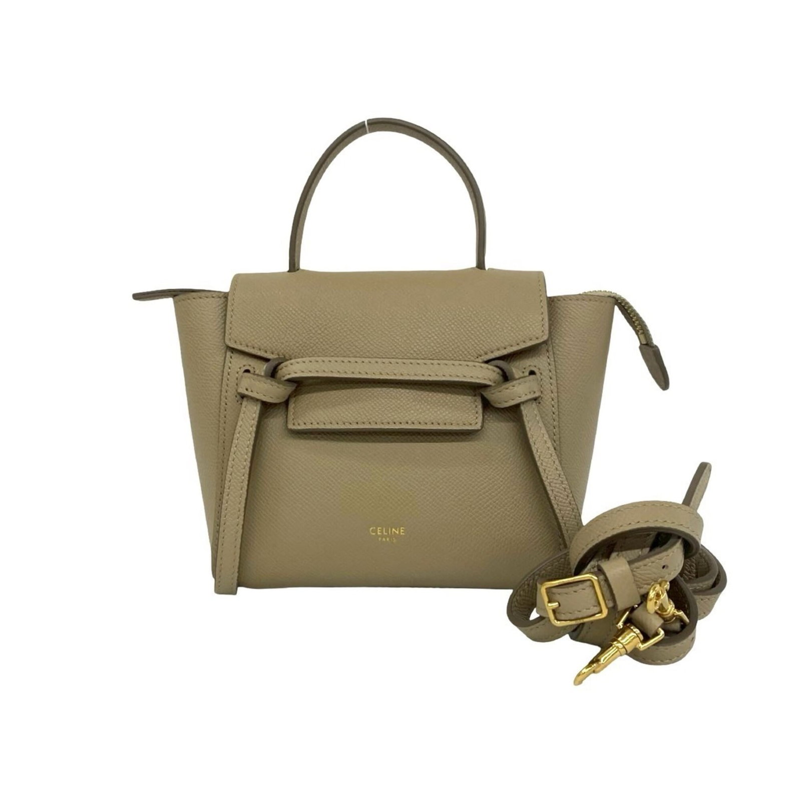 Pochette Shoulder Bag Leather Celine Handbag: Pochette Shoulder Bag Leather Celine Handbag This beige leather Celine pochette shoulder bag features a classic design with a magnet closure, perfect for adding a touch of elegance to any outfit.