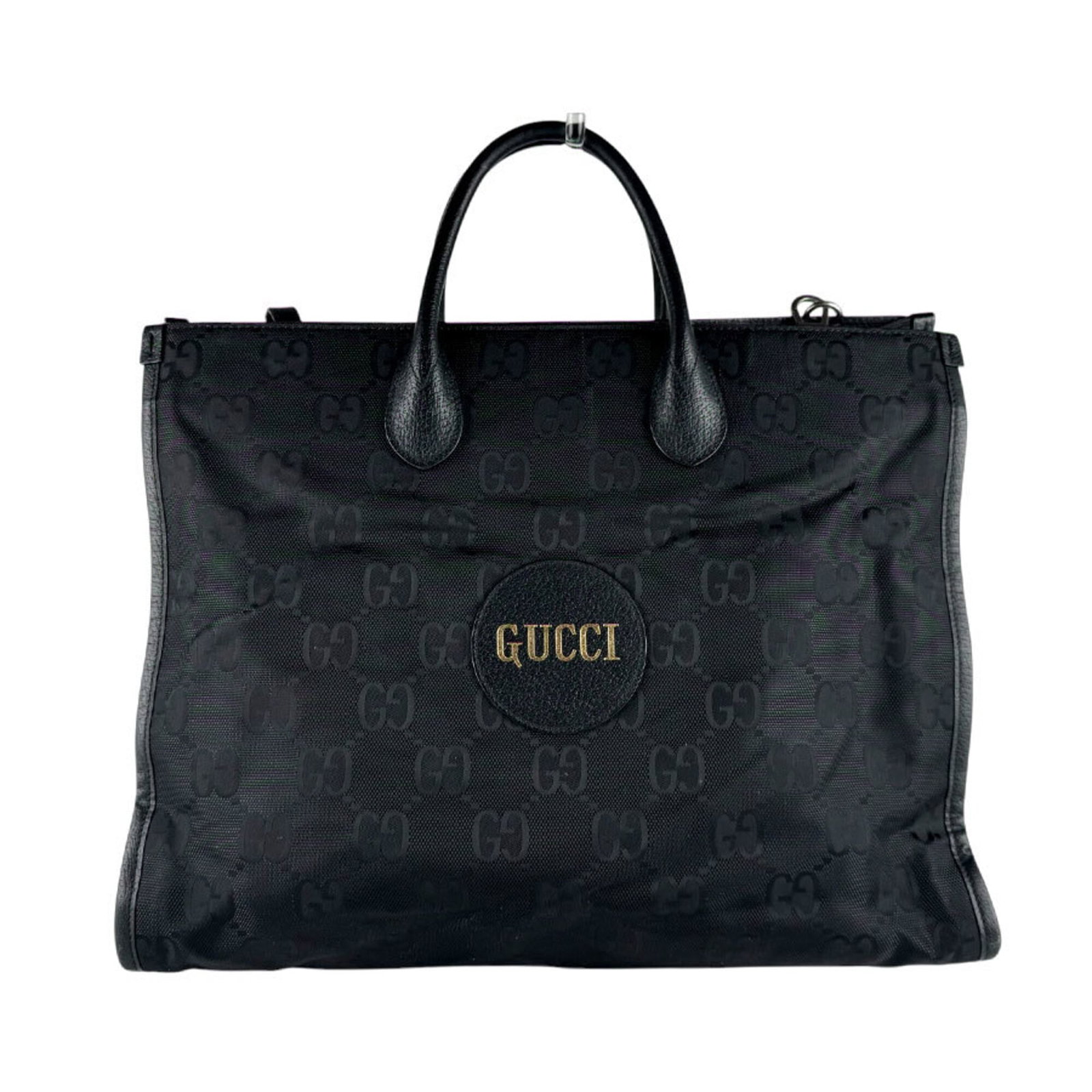Gucci Handbag Shoulder Bag Nylon Leather: Gucci Handbag Shoulder Bag Nylon Leather Gucci's iconic shoulder bag is crafted from a durable blend of nylon and leather, making it a versatile and long-lasting accessory. Measuring 32cm x 43cm x
