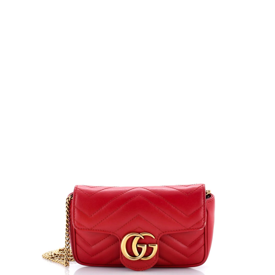 Gucci GG Marmont Matelasse Leather Mini Super Flap Bag: Gucci GG Marmont Matelasse Leather Mini Super Flap Bag Gucci's iconic GG Marmont Matelasse Leather Mini Super Flap Bag is a stylish and compact accessory. This vibrant red mini bag features Gucci's si
