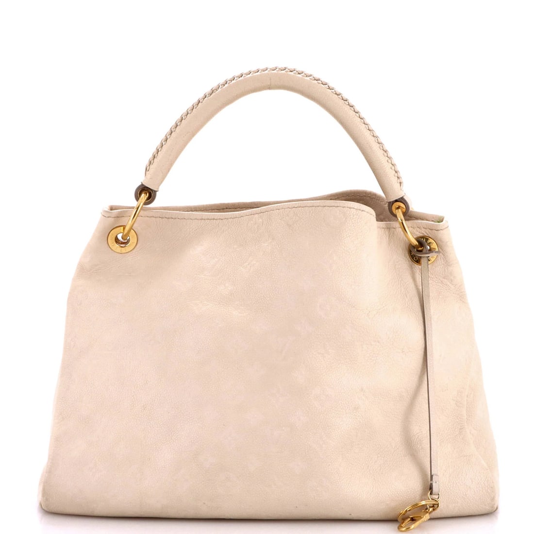 Louis Vuitton Artsy Handbag Monogram Empreinte Leather: Louis Vuitton Artsy Handbag Monogram Empreinte Leather Louis Vuitton's iconic Artsy Handbag boasts a timeless neutral exterior, adorned with the signature Monogram Empreinte leather pattern. This