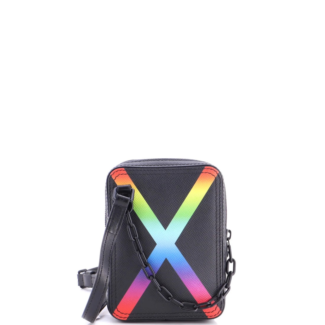 Louis Vuitton Danube Messenger Bag Rainbow Taiga Leather: Louis Vuitton Danube Messenger Bag Rainbow Taiga Leather The Louis Vuitton Danube Messenger Bag Rainbow Taiga Leather is a stylish and functional cross body bag with a sleek black exterior and black