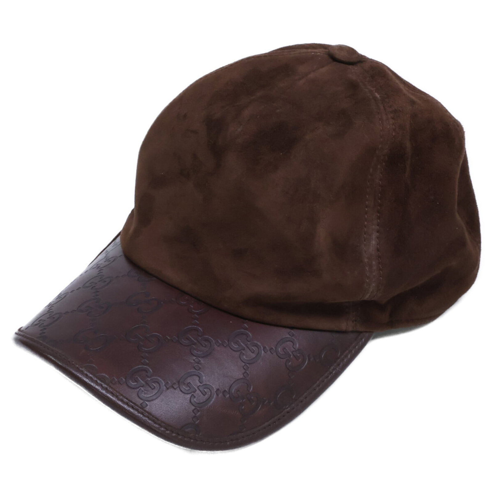 Cap Leather Gucci: Cap Leather Gucci Dark brown cap leather from Gucci, measuring 60cm in circumference, is made from high-quality leather material. The cap features a classic design, bearing a signature. Item Specifics