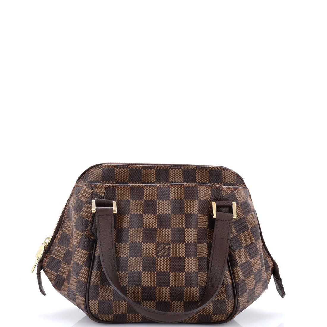 Damier PM Handbag Belem Louis Vuitton: Damier PM Handbag Belem Louis Vuitton Damier PM Handbag Belem Louis Vuitton - A Classic Brown Satchel with Red Interior.This Louis Vuitton Damier PM Belem handbag boasts a timeless design with a rich 