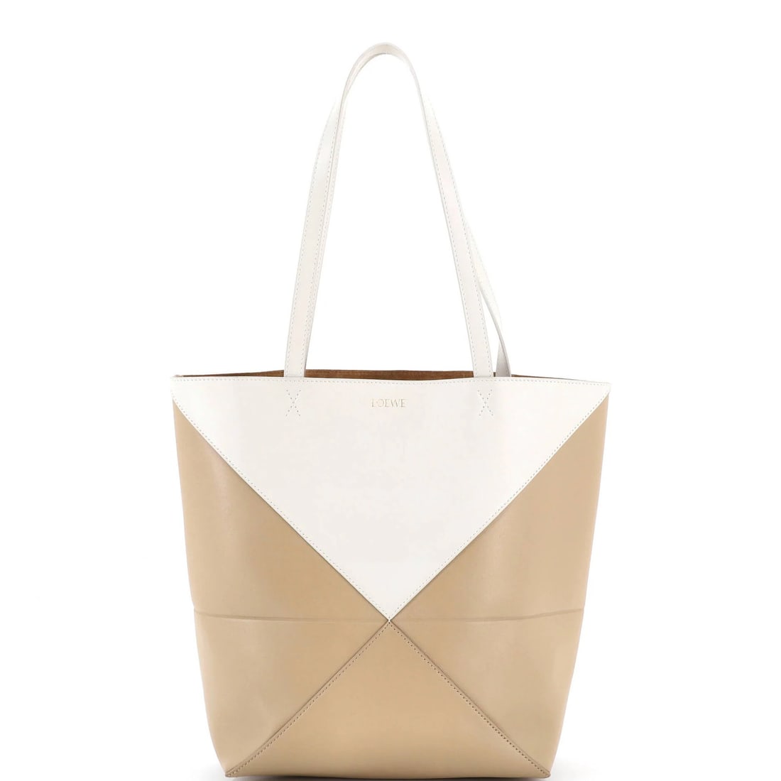 Leather medium fold tote puzzle (1 of 7)
