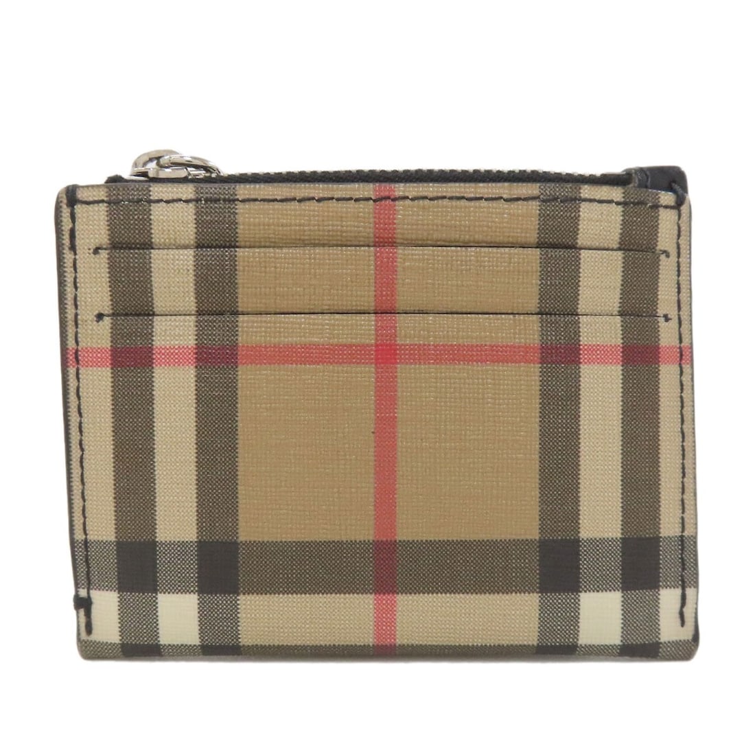 Pvc Check Case Burberry Card: Pvc Check Case Burberry Card Brown PVC Burberry Card Case. Made from PVC, this card case features a classic Burberry design. The brown exterior adds a touch of timeless elegance to this functional acc