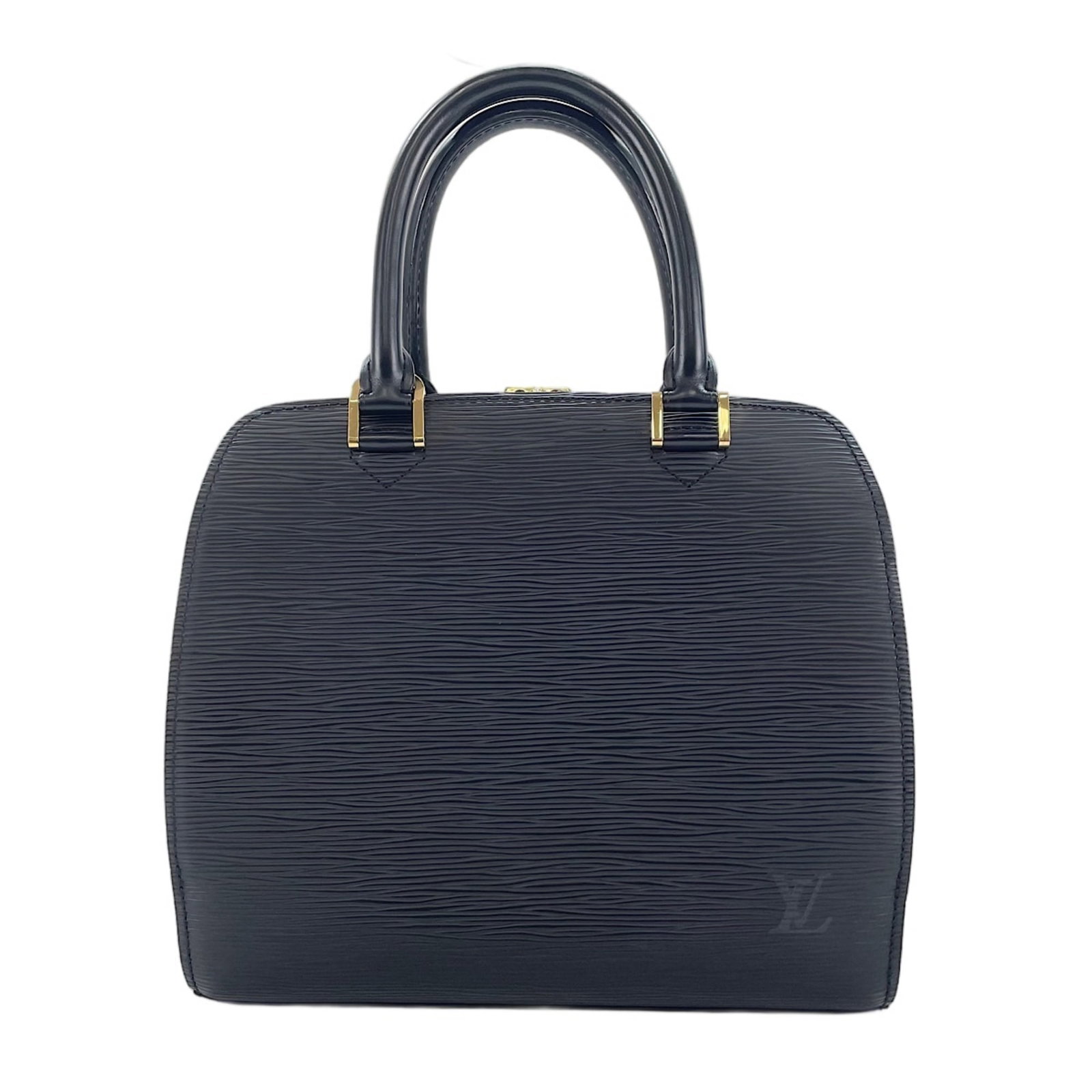 Handbag Louis Vuitton: Handbag Louis Vuitton Black Louis Vuitton handbag from France, measuring 22.5cm x 24.5cm x 12.5cm, with a classic design and signature. This stylish accessory is made with attention to detail and