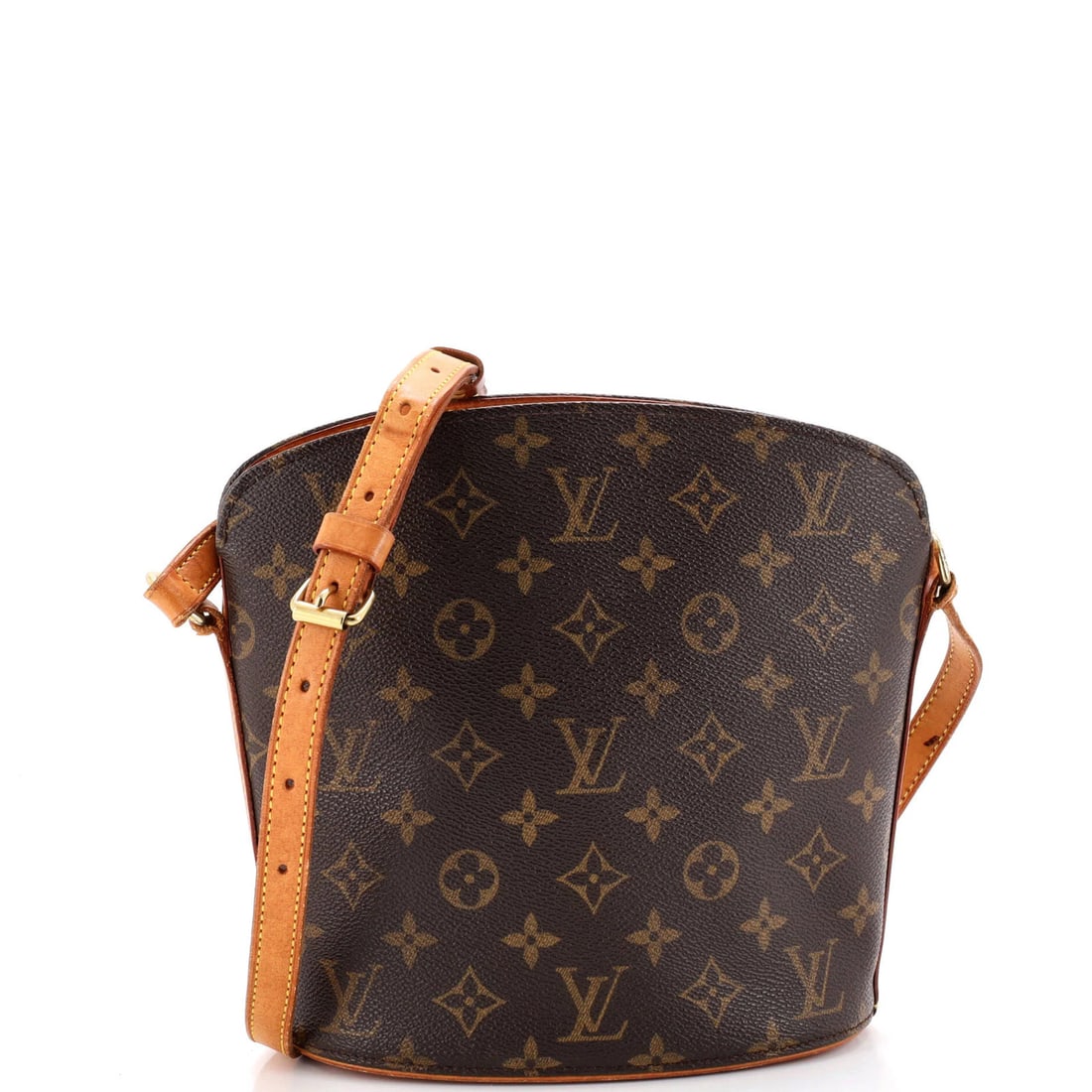 Handbag Canvas Monogram Drouot Louis Vuitton: Handbag Canvas Monogram Drouot Louis Vuitton Canvas Coated Louis Vuitton Drouot Monogram Cross Body Bag in Brown, featuring a classic cross body design with a signature monogram pattern. The bag