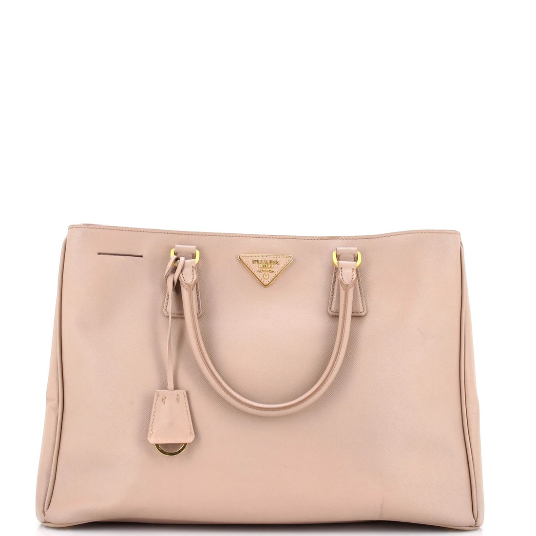 Lux Saffiano Leather Large Open Tote Prada: Lux Saffiano Leather Large Open Tote Prada Lux Saffiano Leather Large Open Tote Prada - Neutral Exterior, Gold Hardware, and Neutral Interior. This Prada Lux Open Tote features Saffiano leather