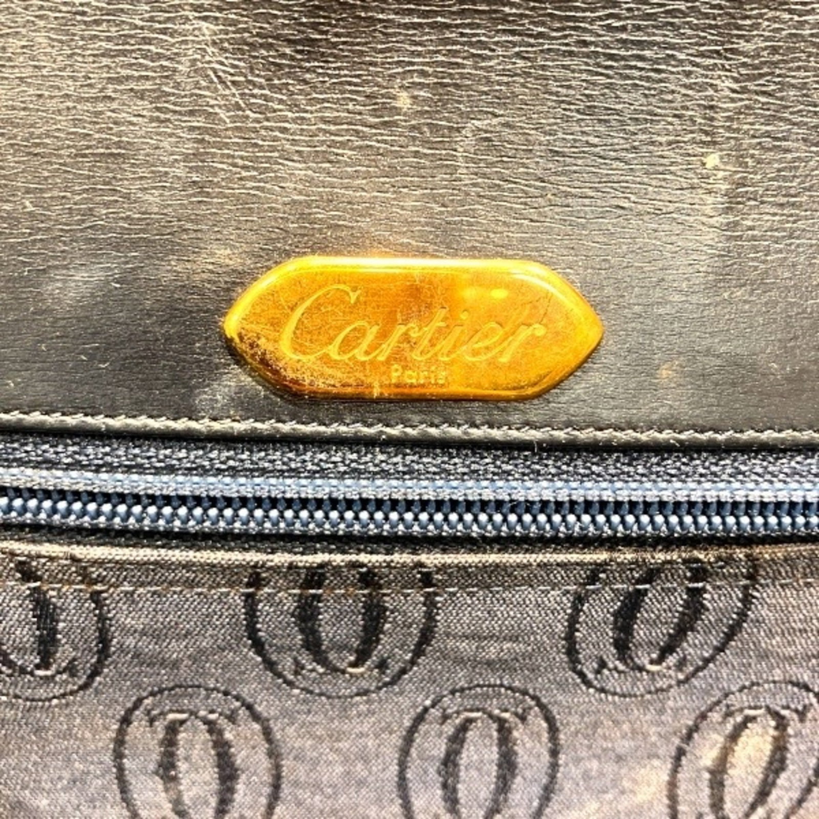 Cartier Handbag Shoulder Bag Leather - 4