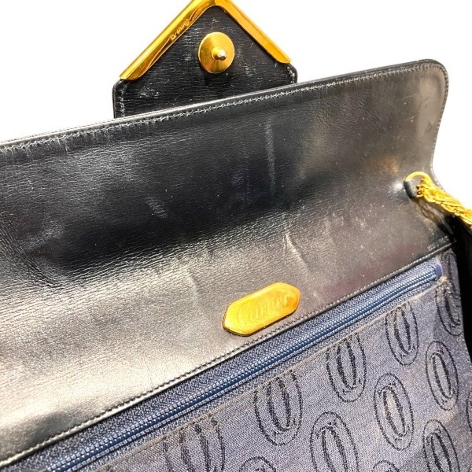 Cartier Handbag Shoulder Bag Leather - 6