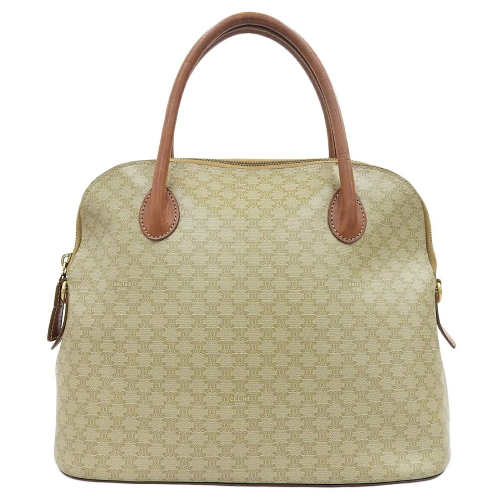 Celine Handbag Leather Pvc: Celine Handbag Leather Pvc Celine Handbag Leather Pvc is made from a combination of PVC and leather, a unique blend of materials. The beige and brown color options offer a versatile choice, and the