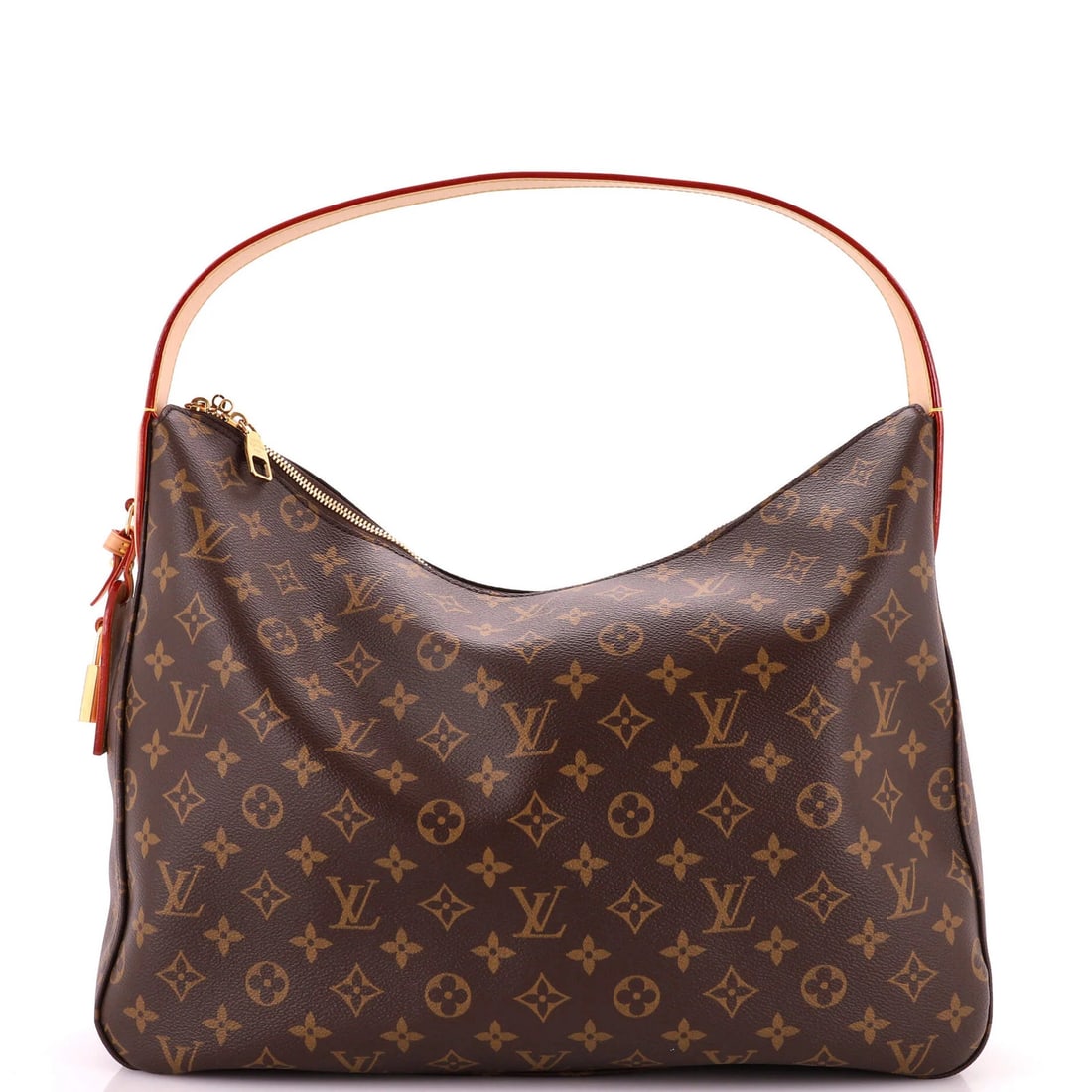 Louis Vuitton MM Monogram Slouchy Handbag Canvas: Louis Vuitton MM Monogram Slouchy Handbag Canvas Canvas-coated Louis Vuitton MM Monogram Slouchy Handbag in brown, featuring the iconic monogram pattern and gold hardware. The bag has a classic slouch