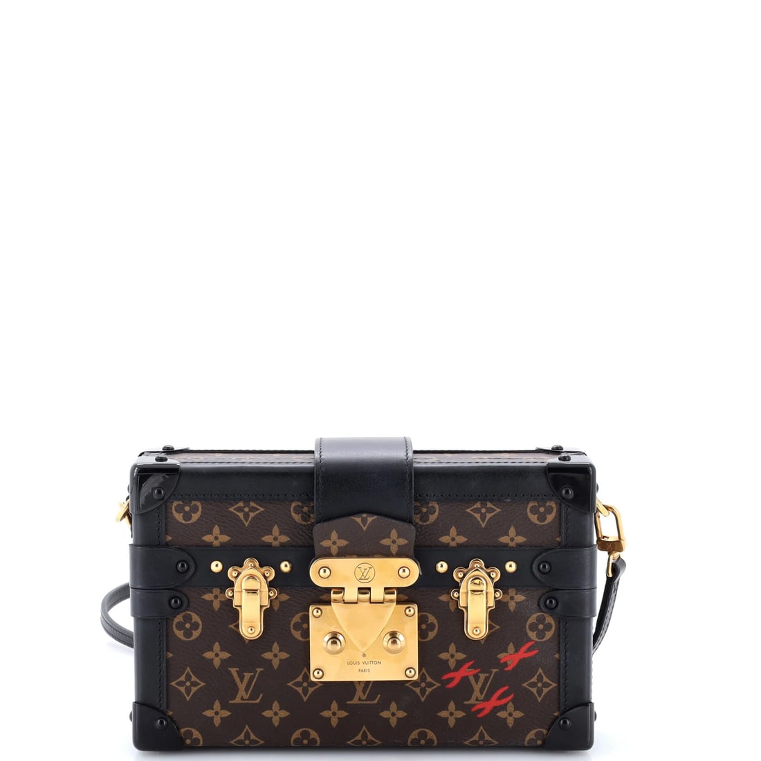 Canvas Monogram Louis Vuitton Petite Malle Handbag: Canvas Monogram Louis Vuitton Petite Malle Handbag Canvas Monogram Louis Vuitton Petite Malle Handbag, featuring a classic design with a timeless monogram pattern, is a stylish and elegant accessory.