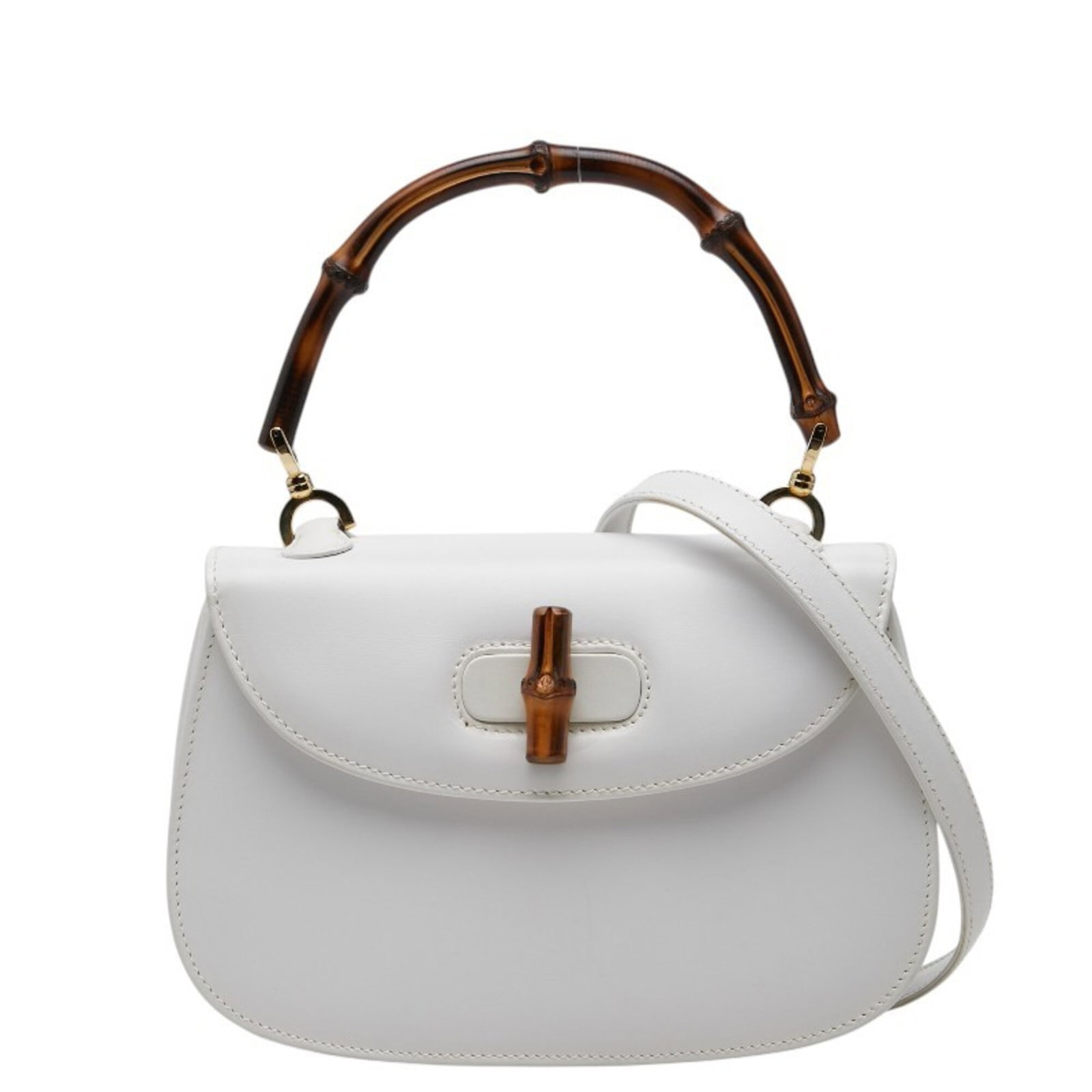 Shoulder Bag Leather Handbag Gucci: Shoulder Bag Leather Handbag Gucci White leather shoulder bag from Gucci, measuring 14cm x 22cm x 7cm, offering a sleek and modern design. The bag's white leather material provides a clean and sophist