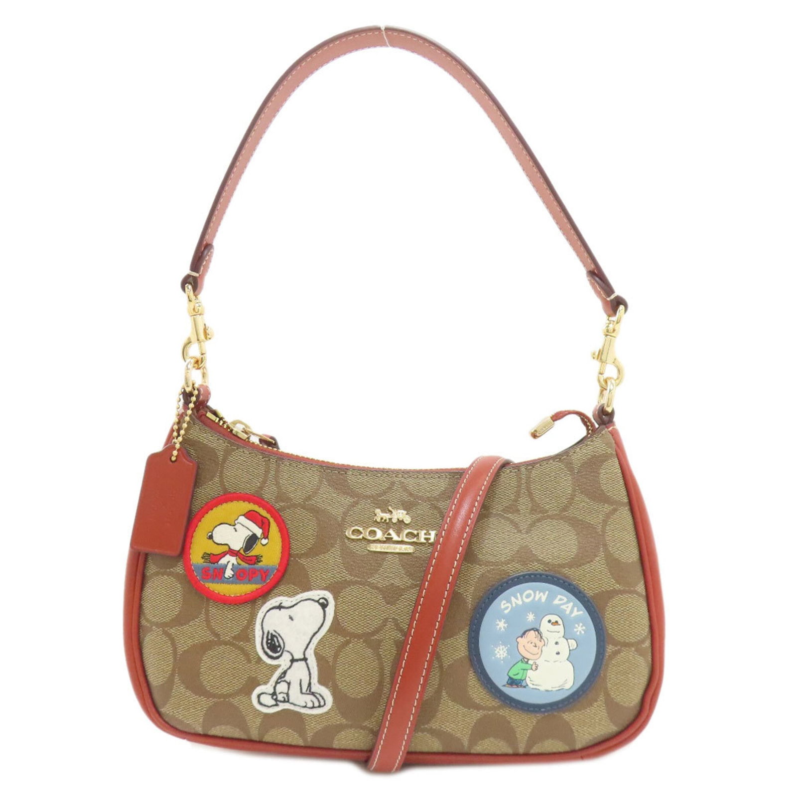 Coach Tote Bag Pvc: Coach Tote Bag Pvc Brown PVC Coach Tote Bag, 13cm x 25cm x 7cm. Made from PVC material, this women's tote bag features a classic design. The bag's compact size and durable material make it a
