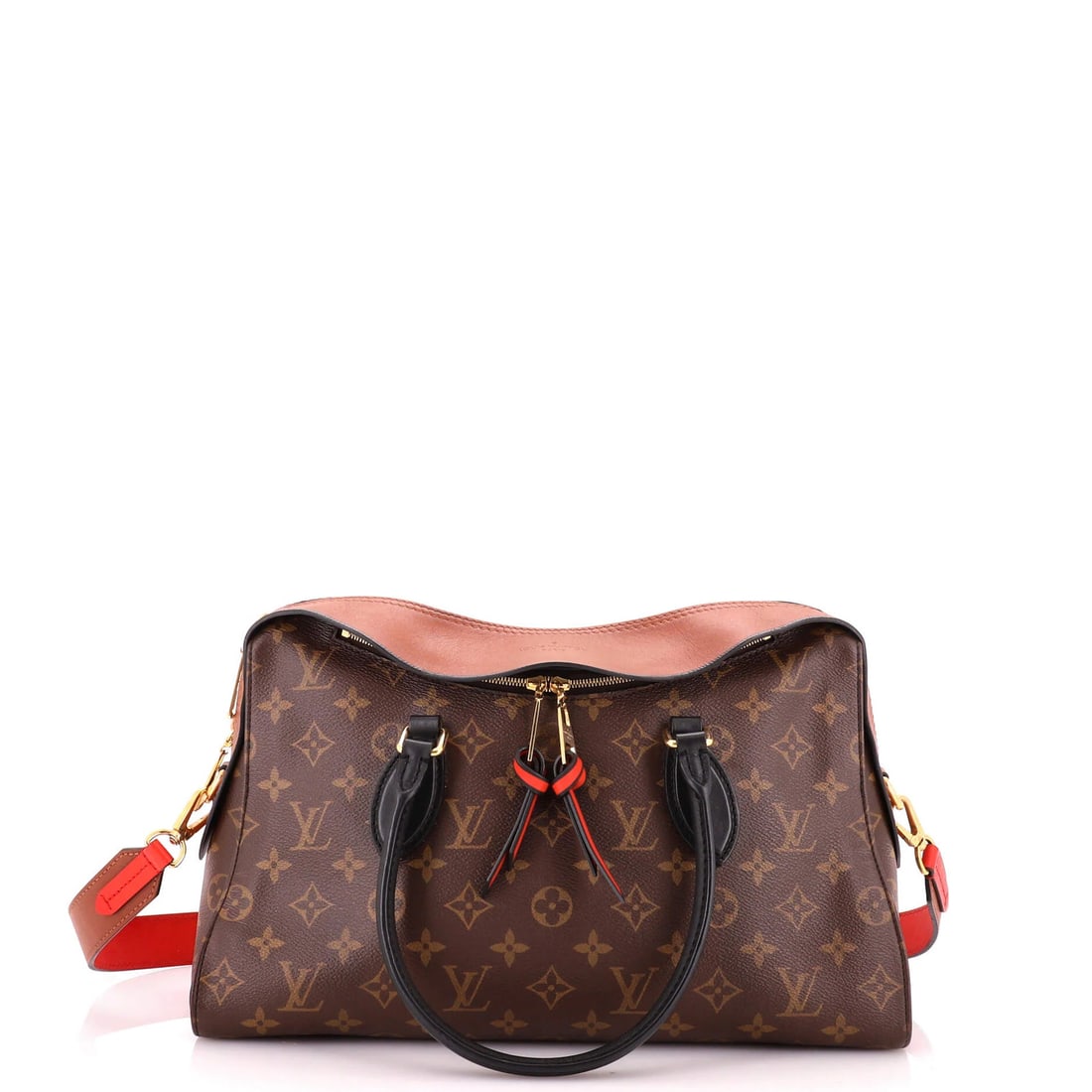 Canvas Handbag Tuileries with Monogram Leather Vuitton Louis: Canvas Handbag Tuileries with Monogram Leather Vuitton Louis Brown Leather Canvas Tuileries Handbag with Monogram from Louis Vuitton, featuring a classic satchel design with a gold-toned hardware and