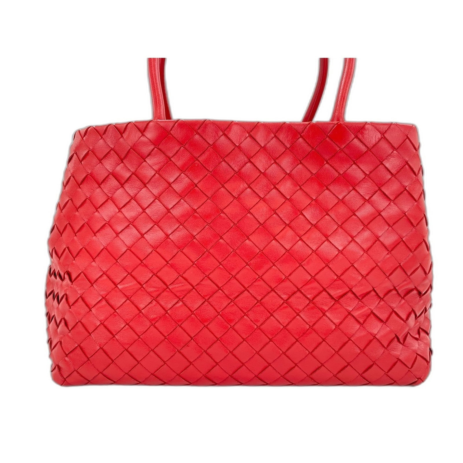 Bottega Veneta Handbag: Bottega Veneta Handbag Bottega Veneta Handbag in Red Color. This handbag features a 23cm x 47cm x 17cm size and a 18.00cm handle drop, making it a stylish and practical accessory. The iconic Italian