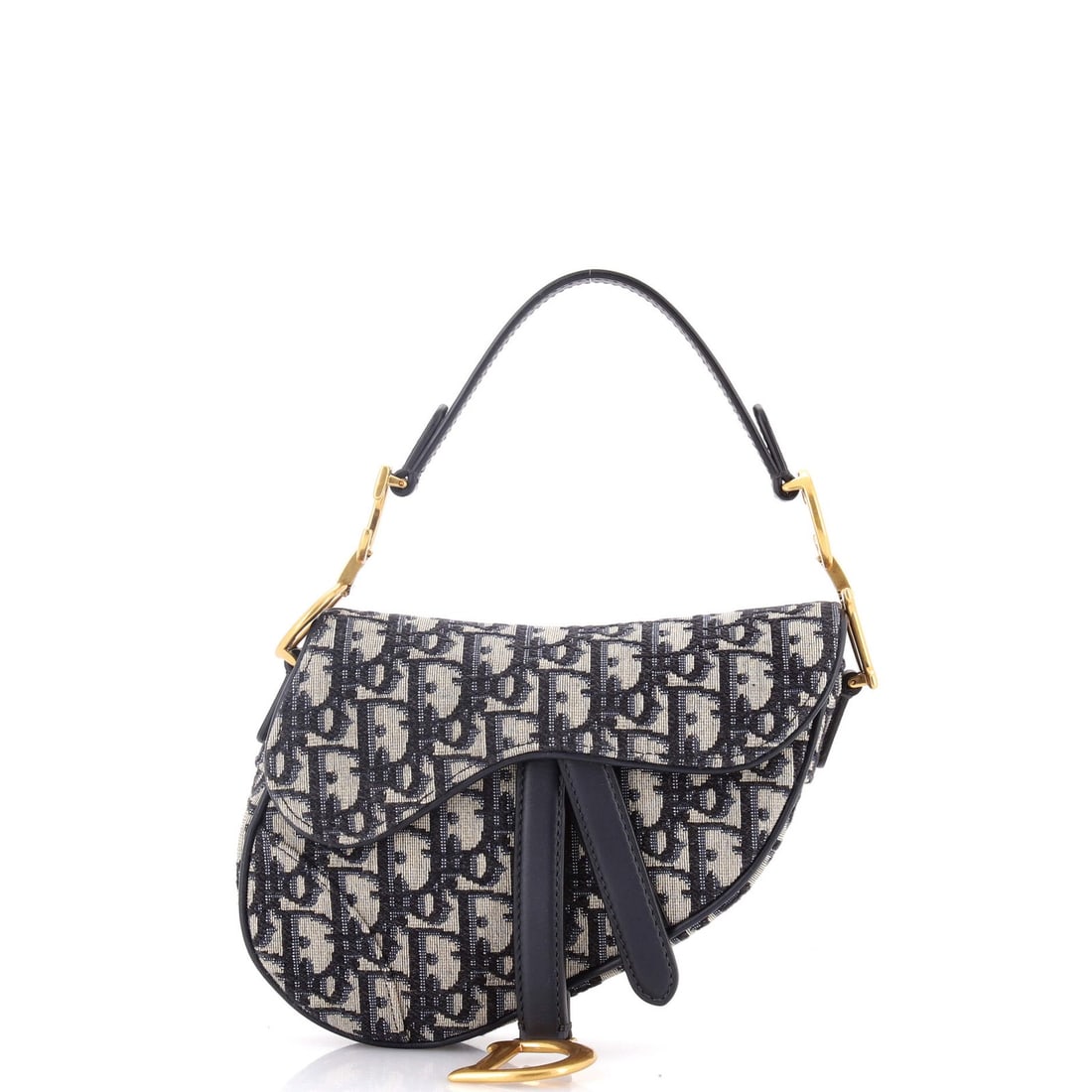 Canvas Oblique Christian Dior Saddle Mini: Canvas Oblique Christian Dior Saddle Mini Canvas Oblique Christian Dior Saddle Mini - A stylish and compact shoulder bag with a signature blue canvas exterior, featuring a classic oblique design and
