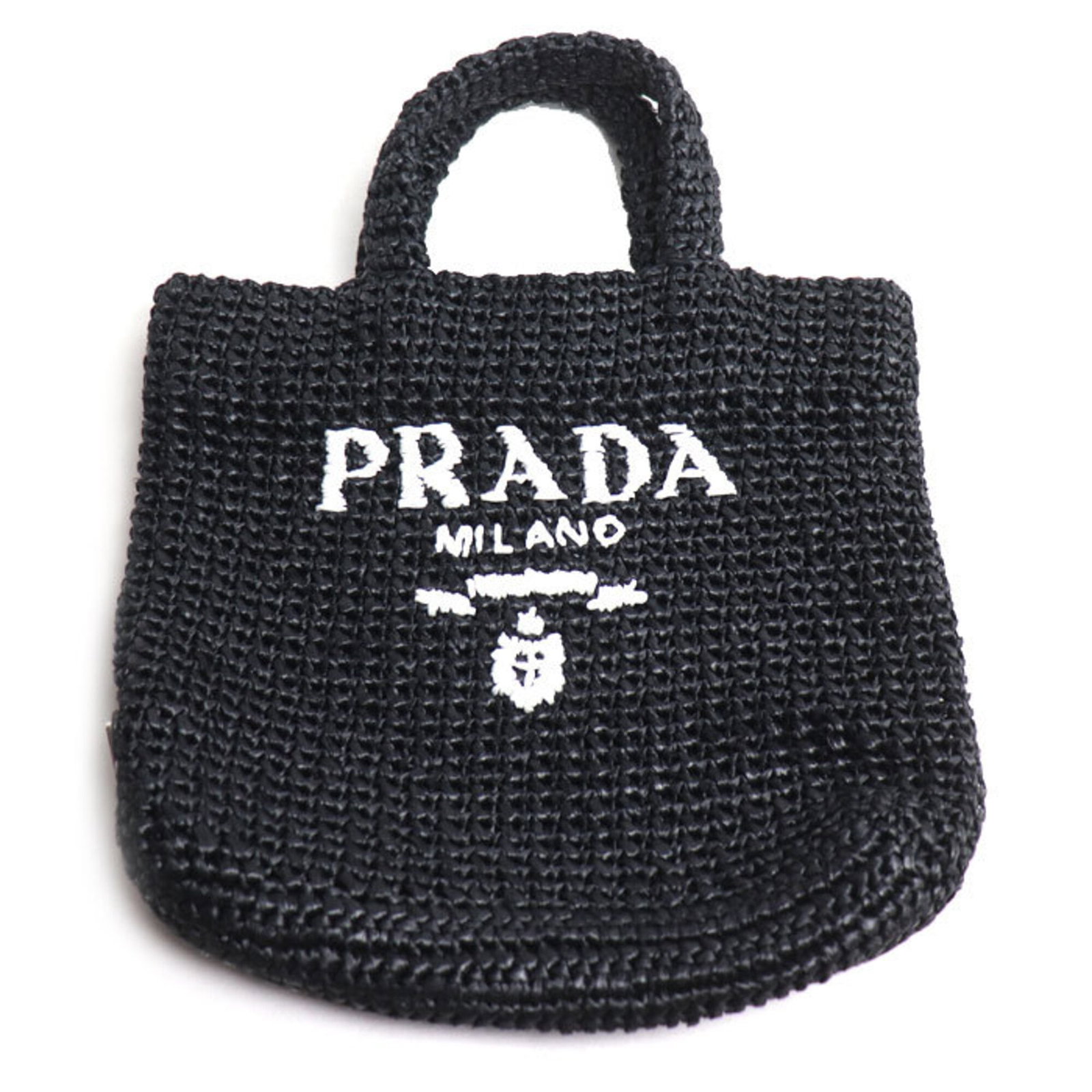 Tote Bag Raffia: Tote Bag Raffia Black raffia tote bag with a classic design, measuring 24cm x 30cm. The bag's simple yet elegant style makes it a versatile accessory for everyday use. Made from high-quality raffia