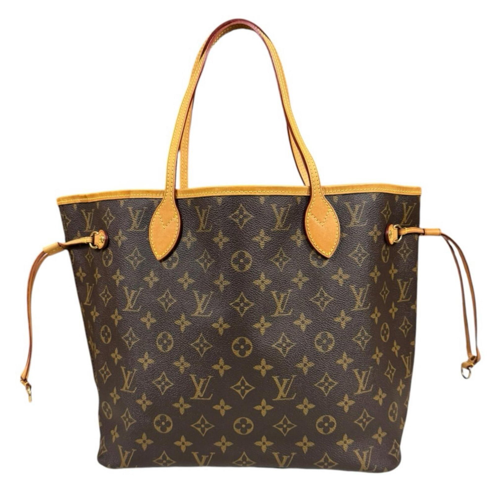 Louis Vuitton Monogram Tote: Louis Vuitton Monogram Tote Monogrammed luxury at its finest, this Louis Vuitton tote boasts the iconic monogram pattern in rich brown hues. Crafted with exceptional attention to detail, the bag's stu