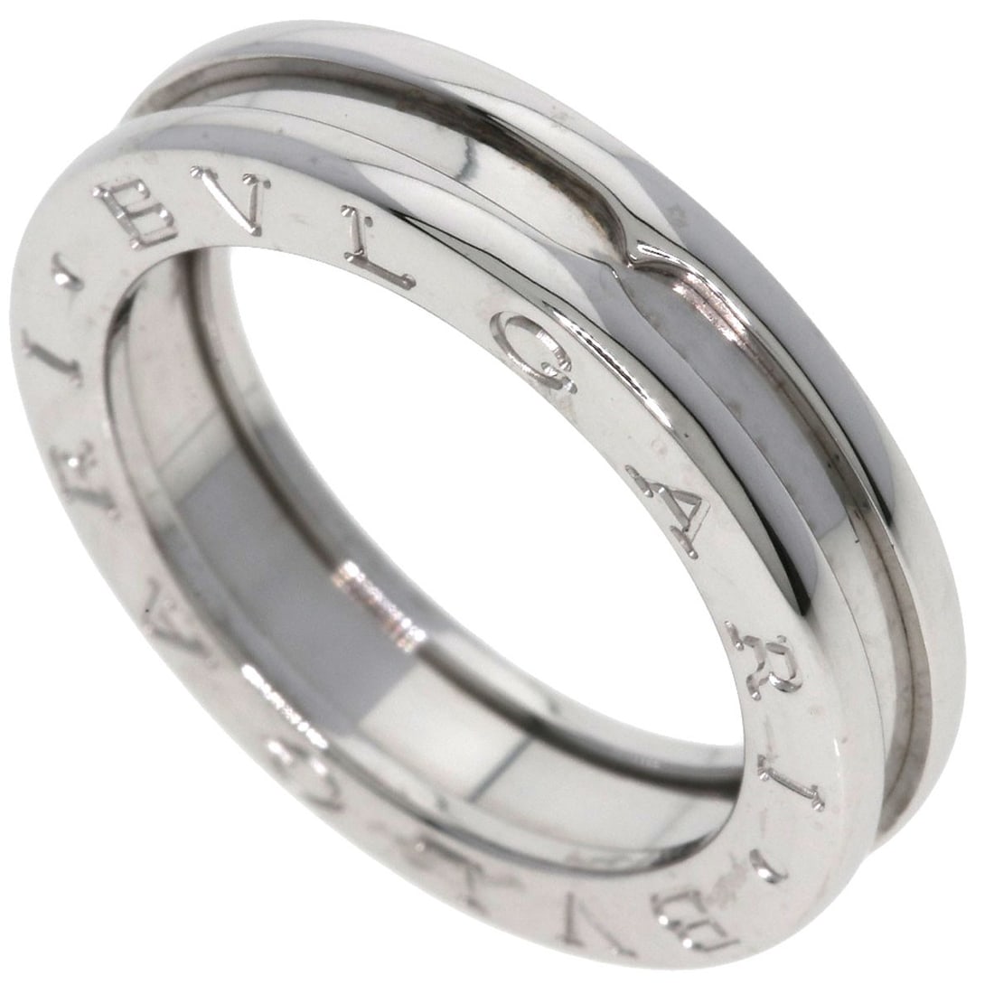 Bvlgari B.Zero1 1 Band #52 Ring K18 White Gold: Bvlgari B.Zero1 1 Band #52 Ring K18 White Gold K18 White Gold Bvlgari B.Zero1 1 Band #52 Ring is a sleek and sophisticated piece, showcasing the brand's signature style. This 6.25 US ring features a