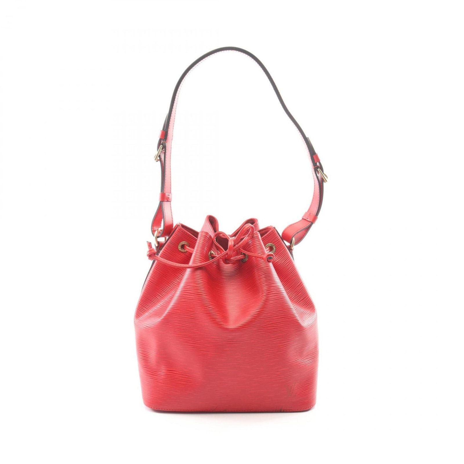Shoulder Bag Handbag Leather Louis Vuitton: Shoulder Bag Handbag Leather Louis Vuitton Red leather shoulder bag from Louis Vuitton, featuring a classic design with a 27cm x 25cm x 19cm size. The bag's bold red color adds a pop of style to any