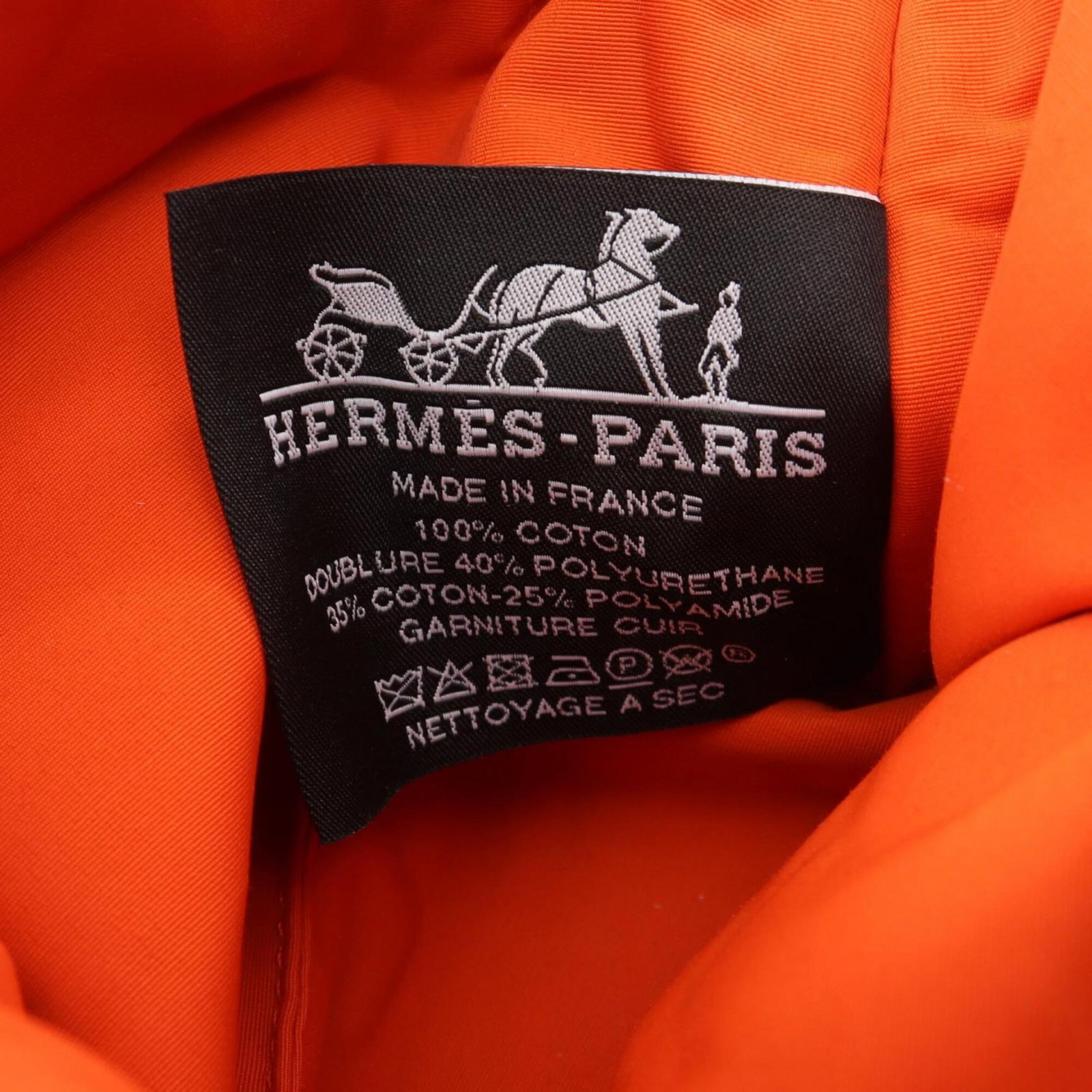 Canvas leather Hermes pouch - 4