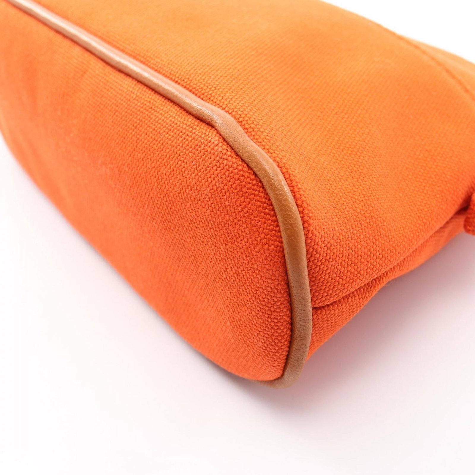 Canvas leather Hermes pouch - 5
