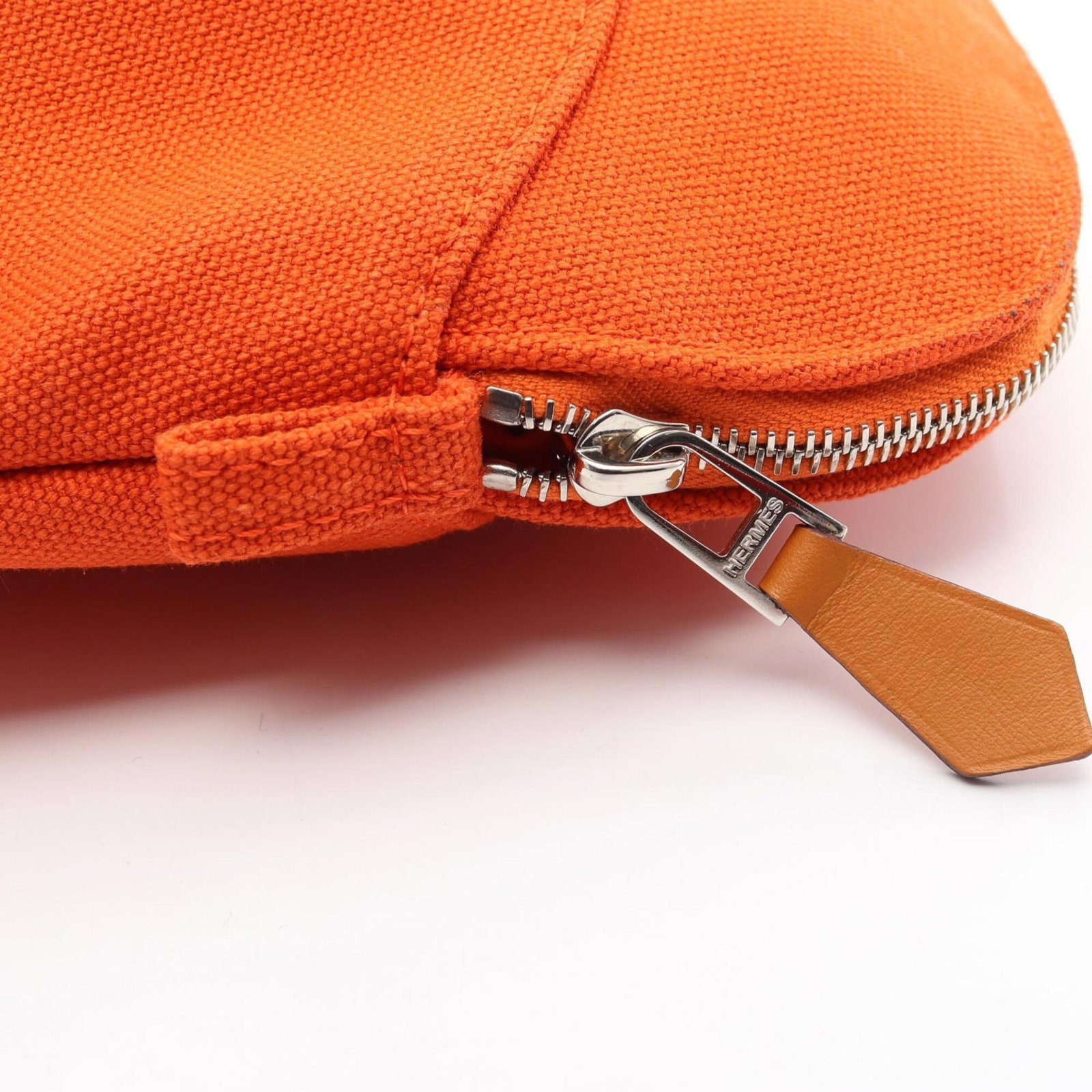 Canvas leather Hermes pouch - 6
