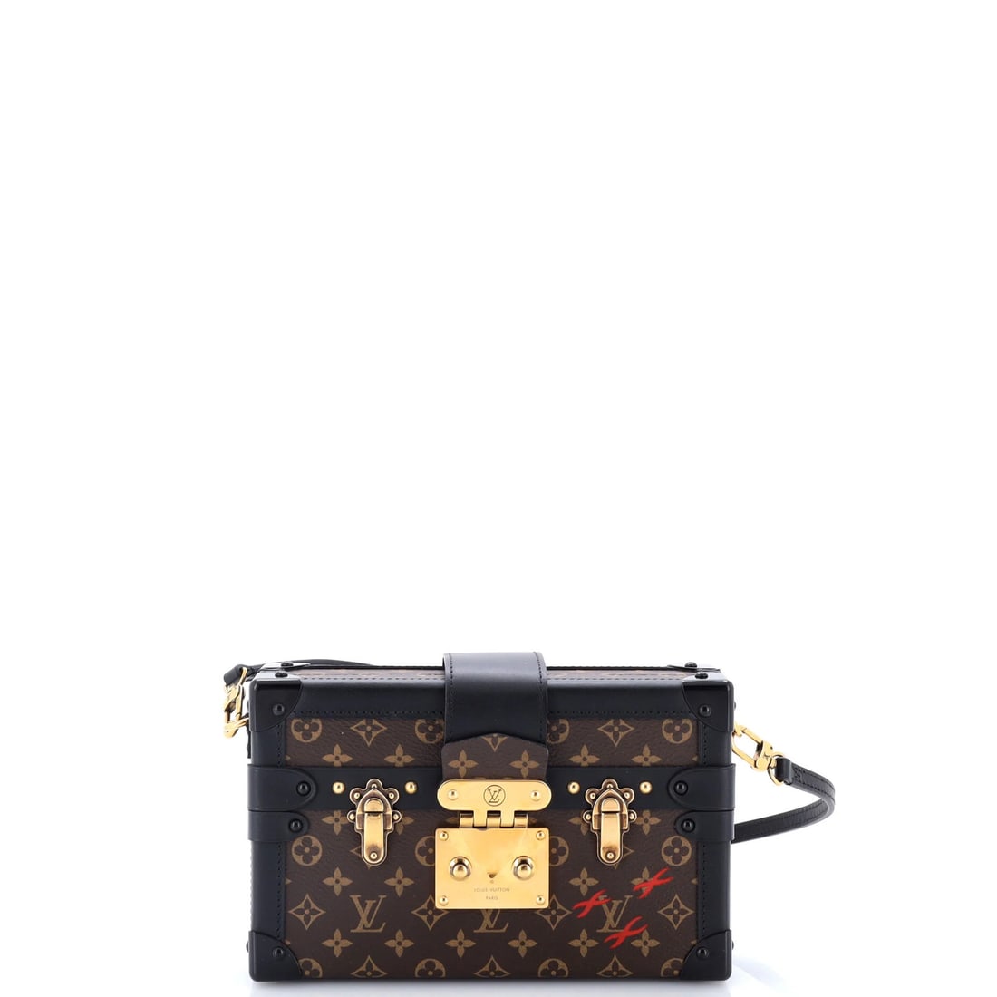 Canvas Monogram Louis Vuitton Petite Malle Handbag: Canvas Monogram Louis Vuitton Petite Malle Handbag Canvas Monogram Louis Vuitton Petite Malle Handbag - A sleek and sophisticated shoulder bag featuring the iconic Louis Vuitton monogram canvas