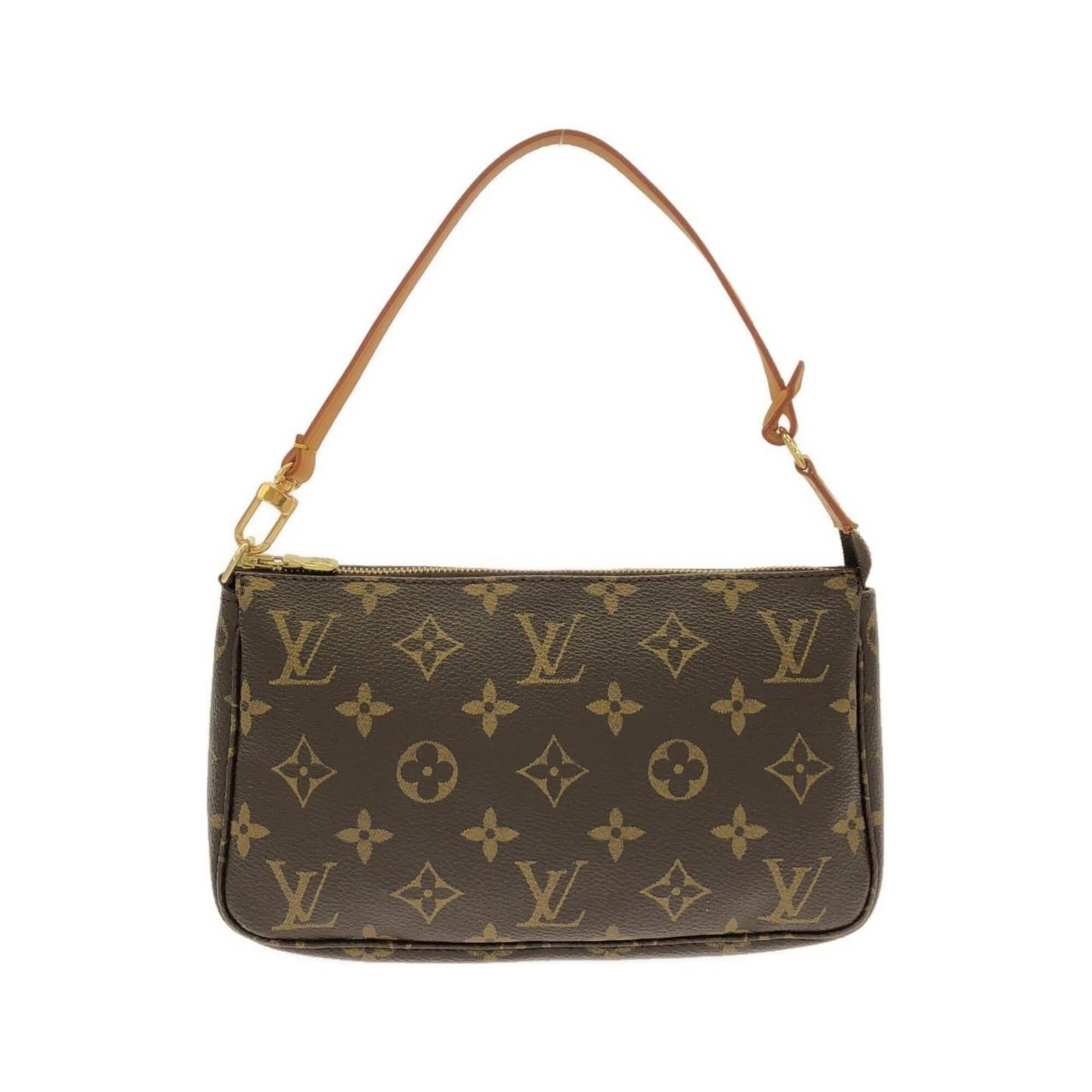 Canvas Pochette Coated Louis Vuitton: Canvas Pochette Coated Louis Vuitton Marron, Monogram Coated Canvas Louis Vuitton Pochette. This pochette features a classic Monogram pattern and is made from coated canvas, a durable and stylish