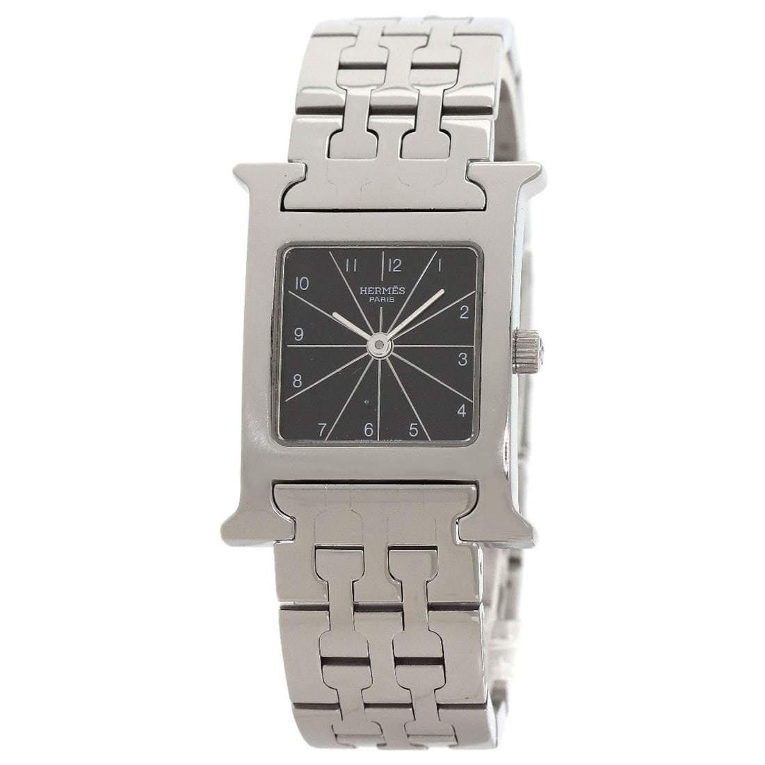 Hermes H Watch Watches Hh1.210 Stainless Steel: Hermes H Watch Watches Hh1.210 Stainless Steel Stainless steel construction provides a durable and sleek base for this silver-toned watch. The analog display and silver bezel add a touch of