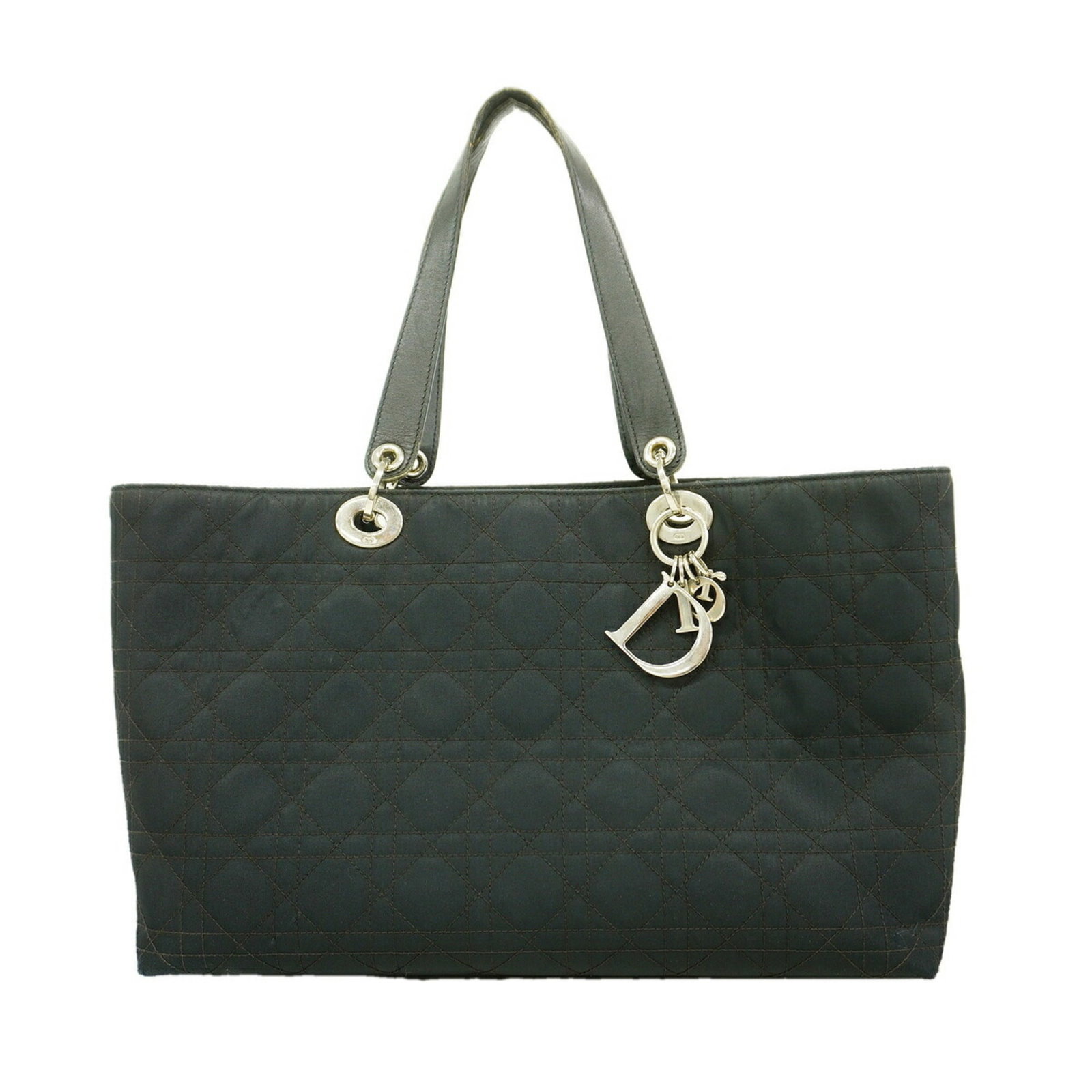 Dior Nylon Tote Bag Christian: Dior Nylon Tote Bag Christian Black Dior Nylon Tote Bag with Silver Hardware, 23cm x 35cm x 10cm. This tote bag features a sleek and modern design made from high-quality nylon, with a striking black