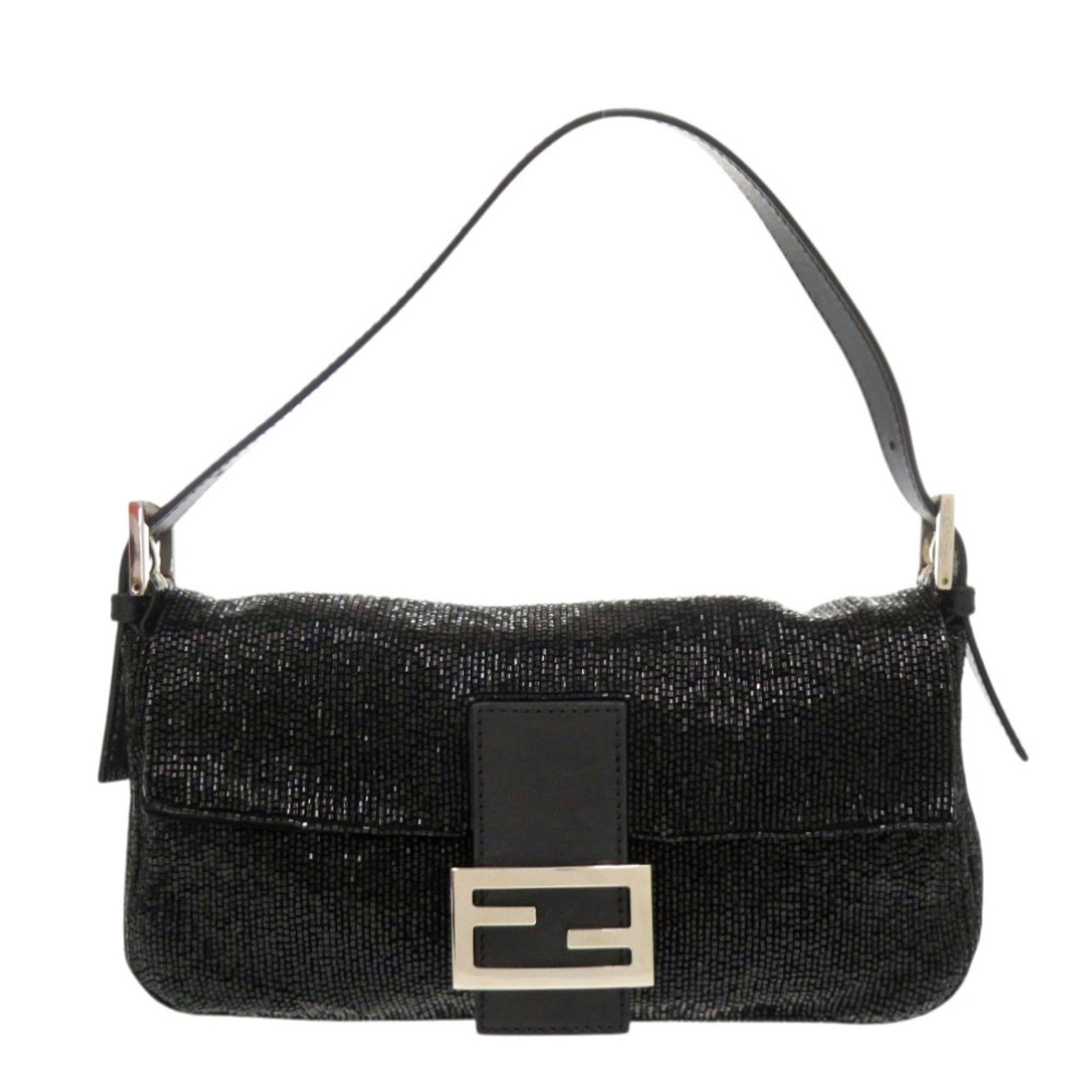 Handbag Leather Fendi: Handbag Leather Fendi Authentic Fendi Country handbag in black leather, measuring 14cm x 25cm x 4.5cm. This stylish bag features high-quality leather construction and a sleek design, making it a great