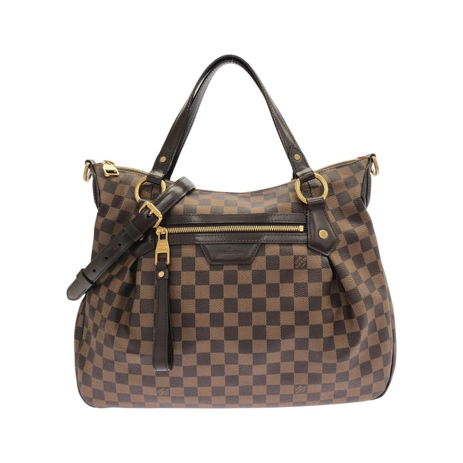Louis Vuitton Handbag Coated Canvas: Louis Vuitton Handbag Coated Canvas Coated canvas construction provides a durable and stylish exterior, while the Ebene color offers a rich, earthy tone. Gold hardware adds a touch of luxury to this