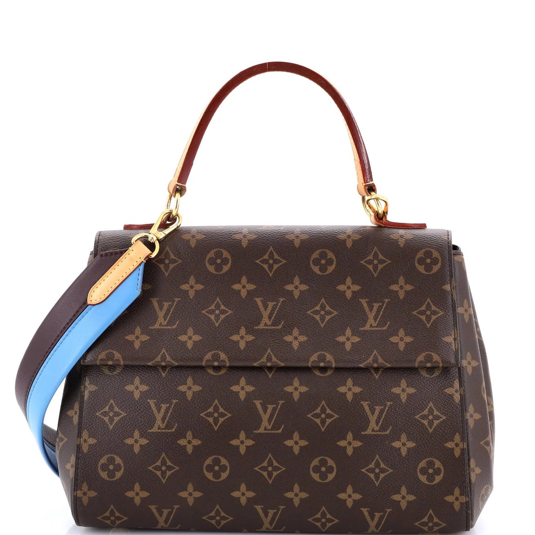 Canvas Cluny Louis Vuitton Monogram MM Top Handle Bag: Canvas Cluny Louis Vuitton Monogram MM Top Handle Bag Canvas Cluny Louis Vuitton Monogram MM Top Handle Bag in Brown, featuring a classic shoulder design with a signature top handle and iconic