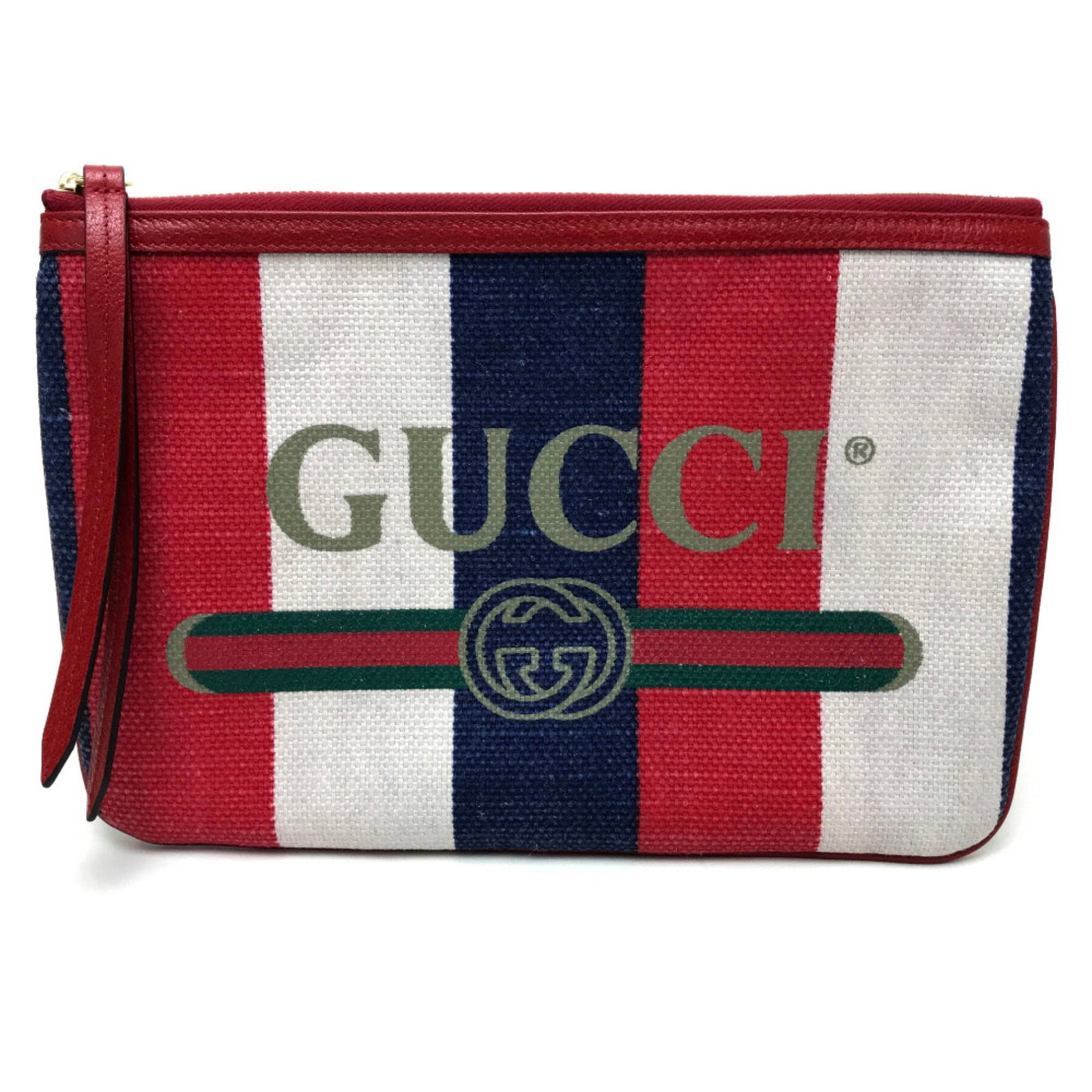 Bag clutch Gucci other: Bag clutch Gucci other This vibrant red Gucci clutch bag measures 29cm x 19.5cm and features a compact design with a 11.4 x 7.7 inch interior. The bag's sleek shape and bold color make it a striking