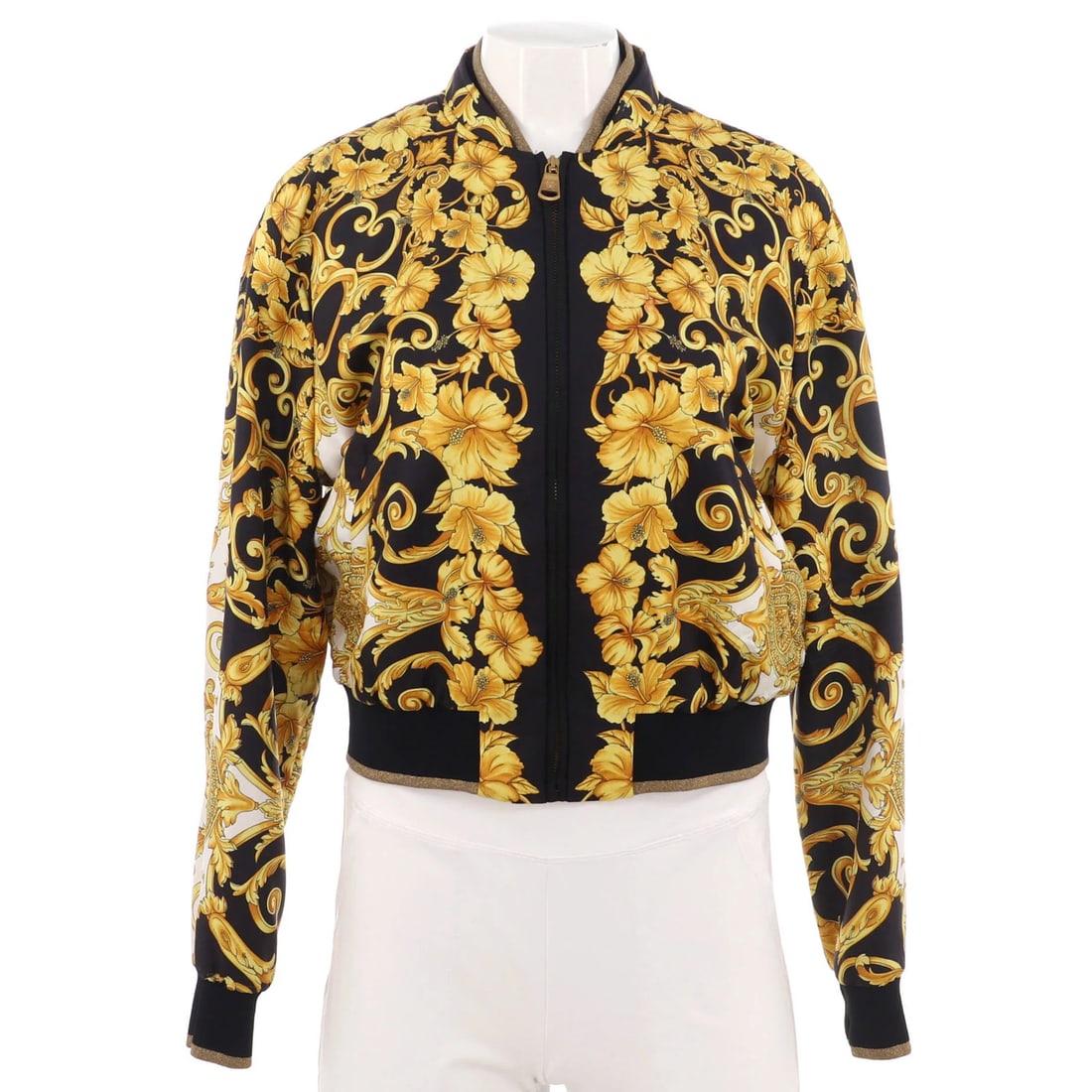 Women's Silk Bomber Jacket Versace Printed (1 of 6)