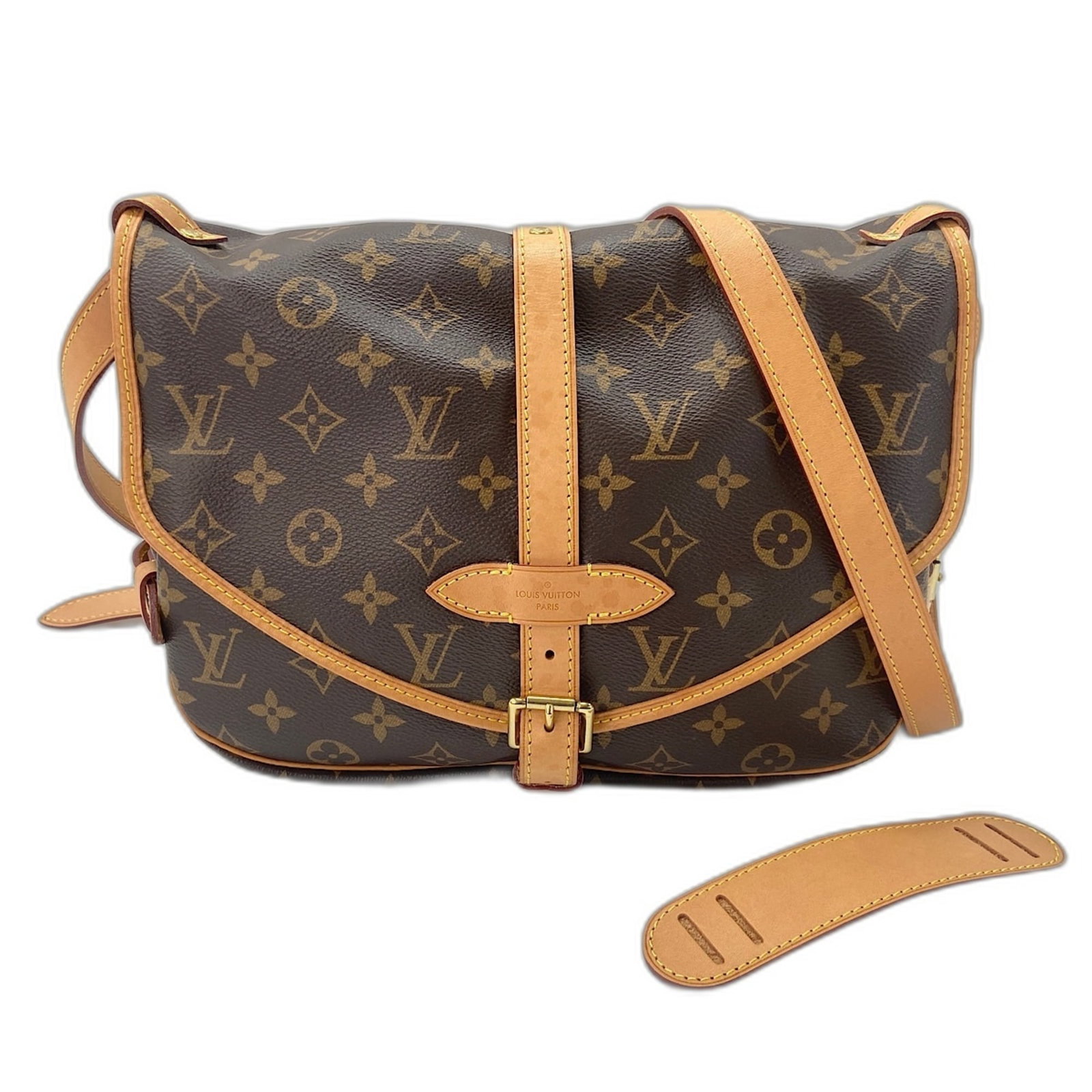 Shoulder Bag Monogram Louis Vuitton: Shoulder Bag Monogram Louis Vuitton Brown Monogram Louis Vuitton Shoulder Bag. This classic shoulder bag features a timeless monogram pattern in brown, with a structured design and a sturdy strap leng