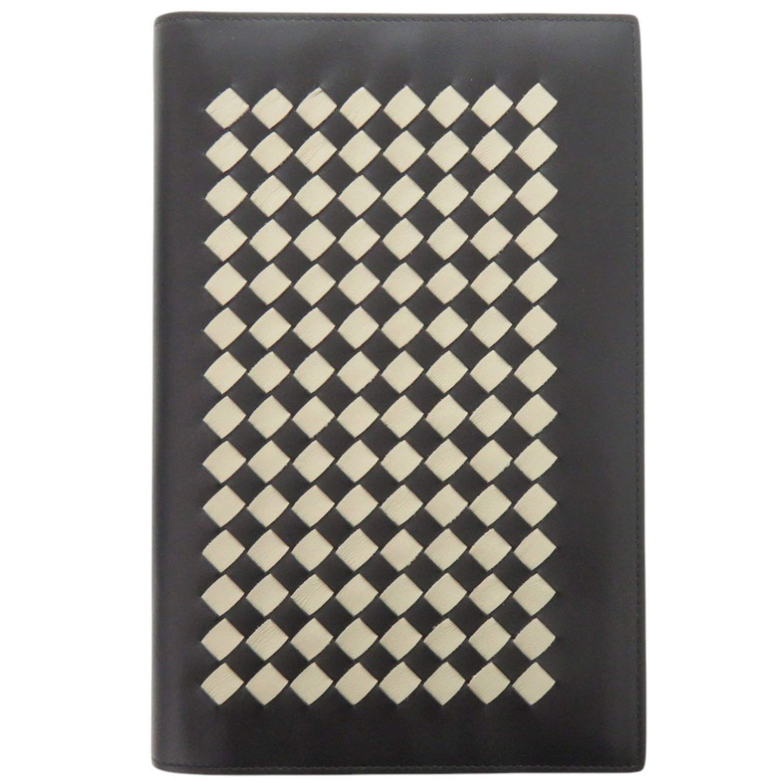Bottega Veneta Intrecciato Leather Black Notebook Cover 0531 Bottegaveneta Men'S: Bottega Veneta Intrecciato Leather Black Notebook Cover 0531 Bottegaveneta Men'S Bottega Veneta's iconic Intrecciato leather notebook cover boasts a sleek black finish and signature woven design,