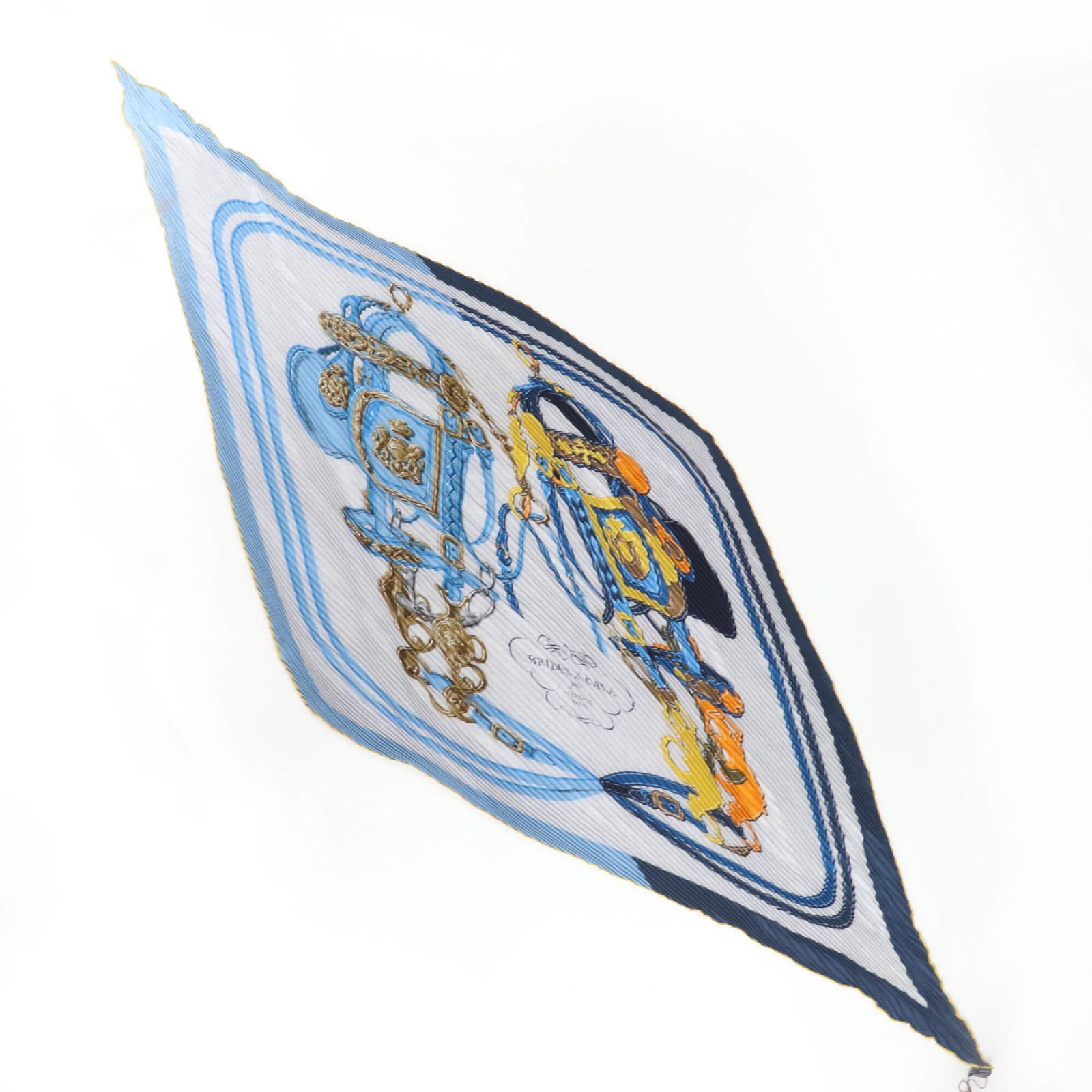 Cashmere Silk Scarf Hermes: Cashmere Silk Scarf Hermes Cashmere Silk Scarf from Hermes, crafted in France, boasts a stunning blue hue and luxurious blend of cashmere and silk, measuring 2m x 66cm. The scarf's elegant size and