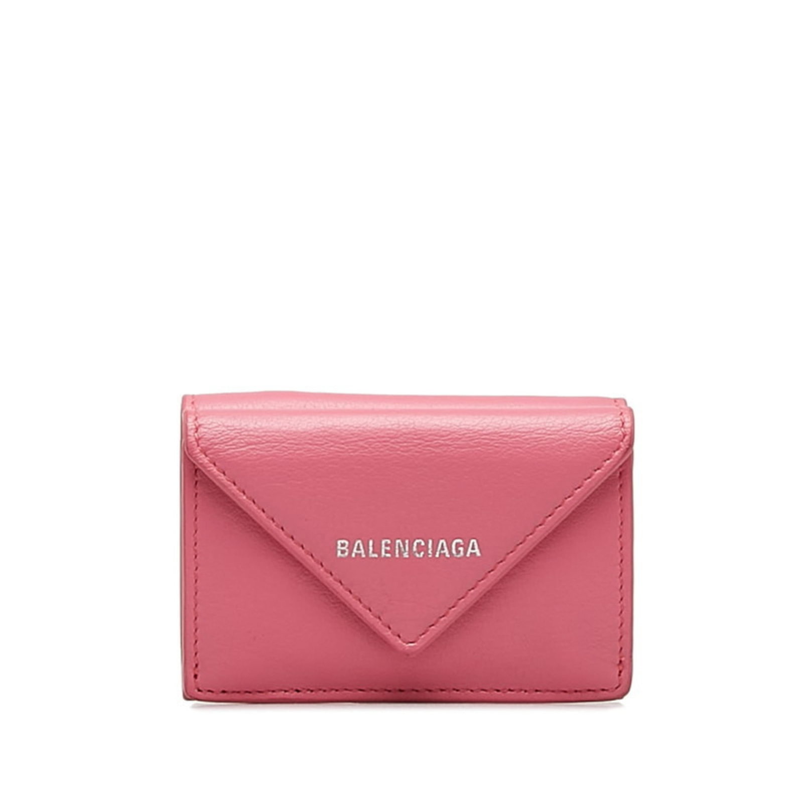 Balenciaga Wallet (Bi-Fold) Leather: Balenciaga Wallet (Bi-Fold) Leather Pink Balenciaga bi-fold leather wallet with dimensions 6.5cm x 9.5cm x 2cm. This wallet features high-quality leather material and a classic bi-fold design. The