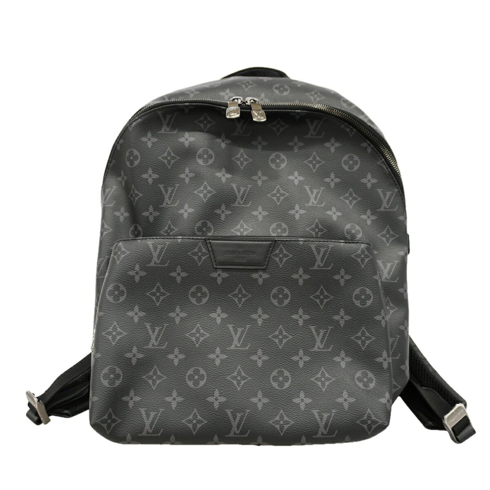 Louis Vuitton Backpack: Louis Vuitton Backpack Black Louis Vuitton backpack with classic design and timeless style, measuring 37cm x 28cm x 17cm. This iconic bag features the signature monogram pattern and is made of