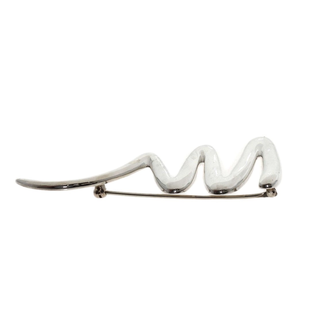 Tiffany Co Scribble Silver Brooch - 3