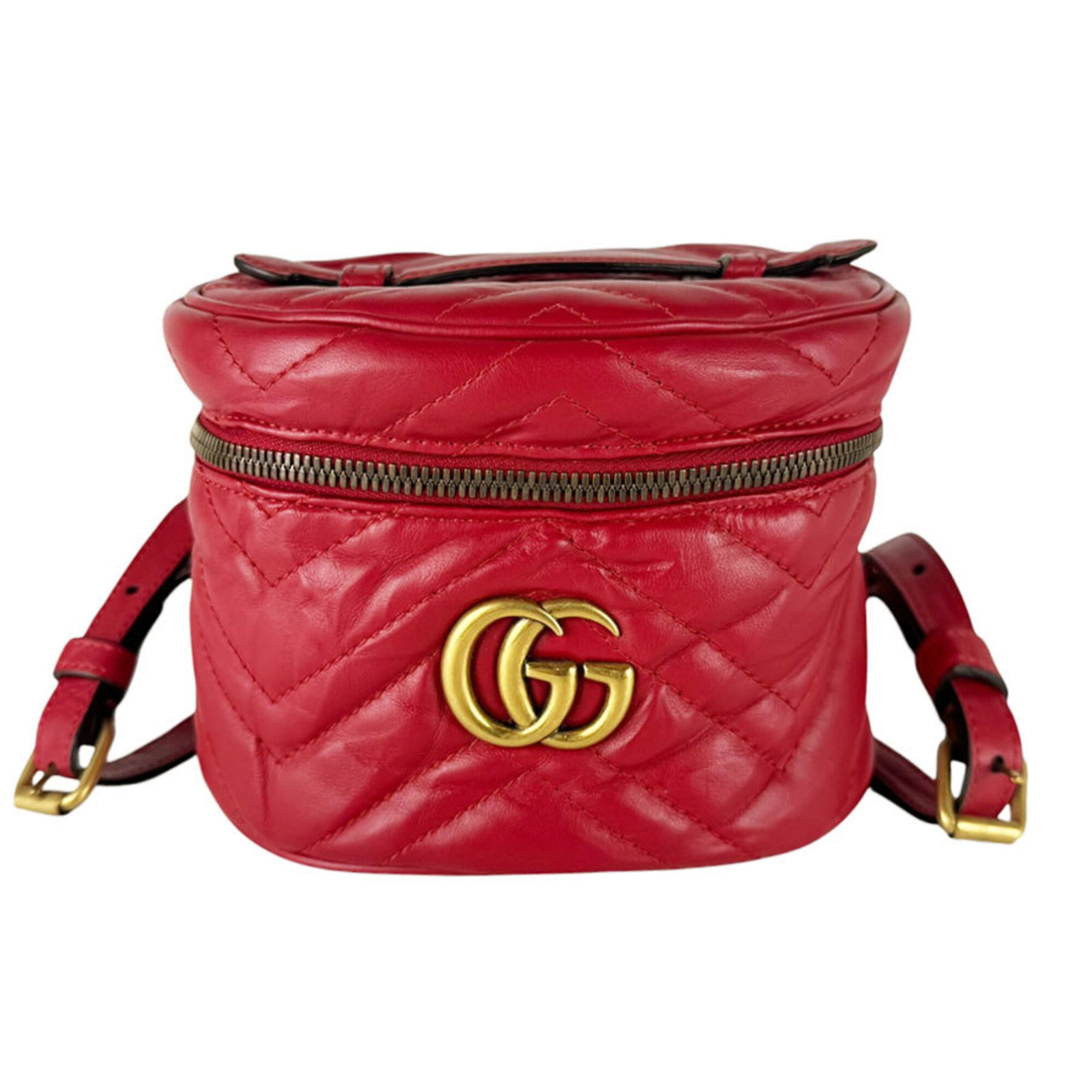 Backpack Leather: Backpack Leather The Gucci Country backpack is crafted from high-quality leather, featuring a striking red color. Measuring 11cm x 18cm x 12cm, this stylish bag is designed to complement any outfit. I