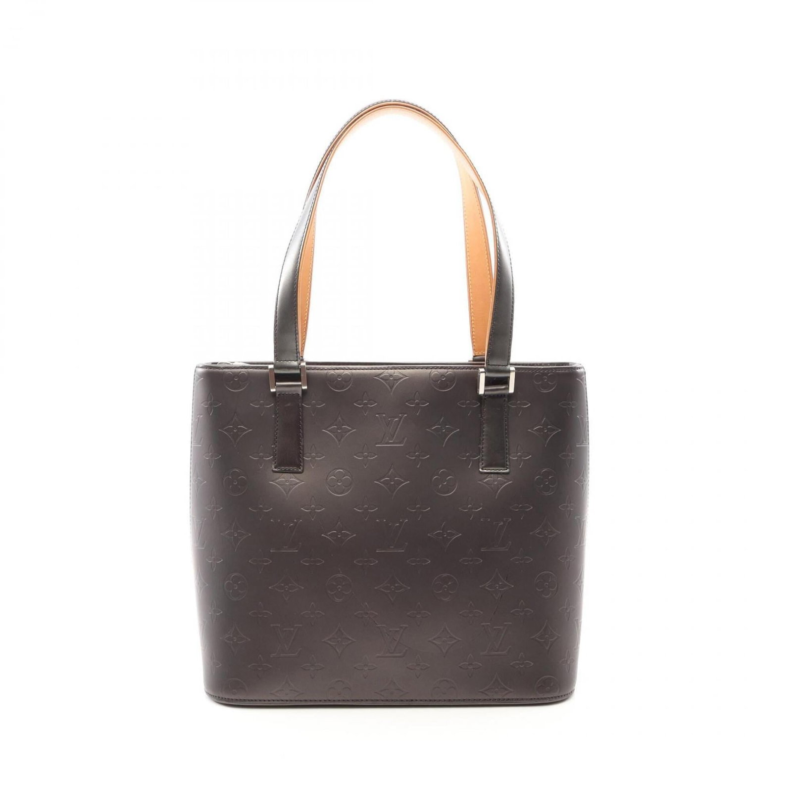 Handbag Leather Louis Vuitton: Handbag Leather Louis Vuitton Black Leather Louis Vuitton Handbag, 26cm x 29.5cm x 14cm, features a classic design with a timeless black leather exterior. The bag's compact size and sleek proportions