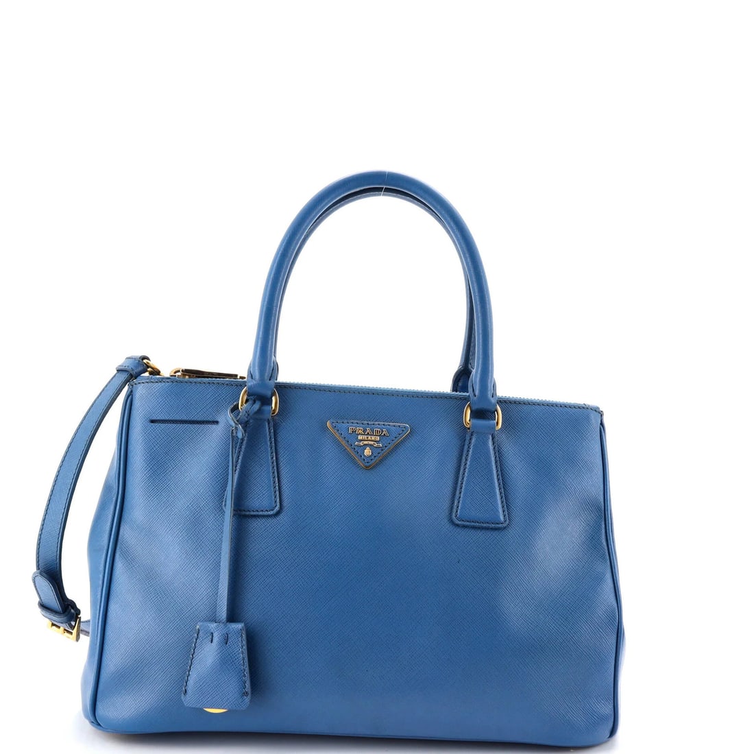 Prada Double Zip Lux Tote Saffiano Leather Small: Prada Double Zip Lux Tote Saffiano Leather Small The Prada Double Zip Lux Tote Saffiano Leather Small is a stylish and functional small tote with a classic design. Its Saffiano leather exterior
