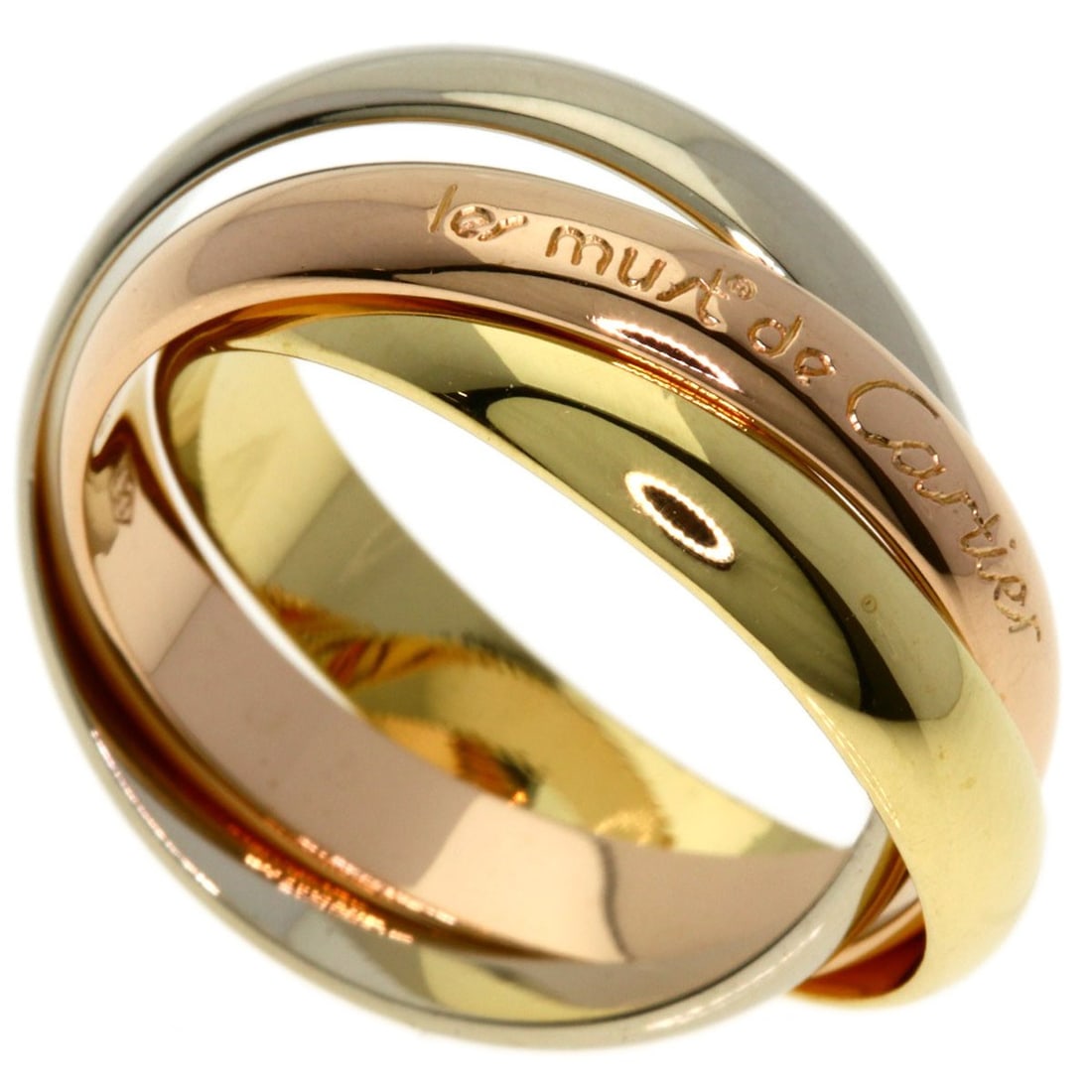 Cartier Trinity Ring K18 Yellow Gold Pink 18K: Cartier Trinity Ring K18 Yellow Gold Pink 18K Cartier's iconic Trinity Ring is a masterclass in understated elegance, featuring K18 Yellow Gold that shines with a warm, sun-kissed glow. This 18k gold